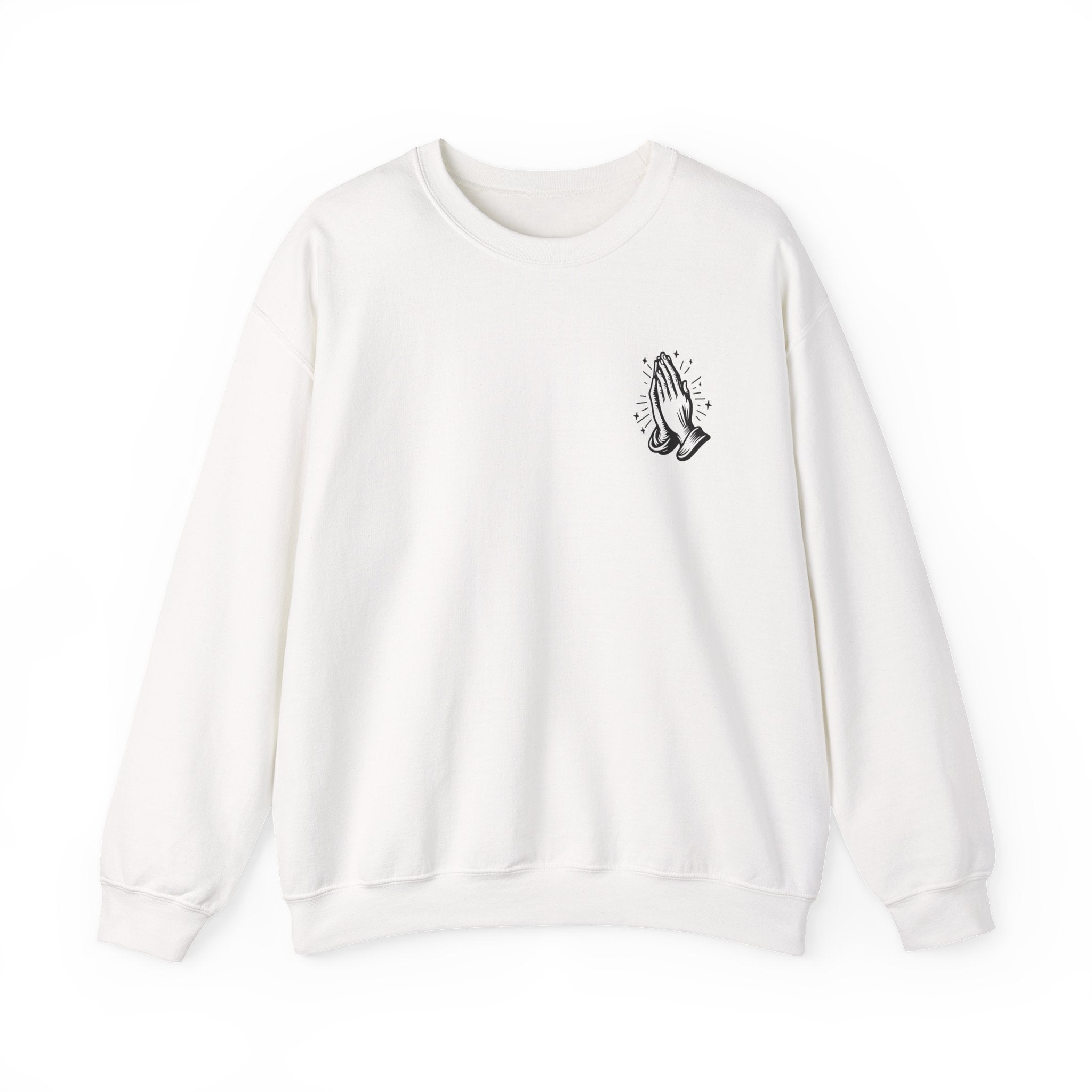 Virgin Mary Prayer Crewneck Sweatshirt — Religious Graphic Sweater