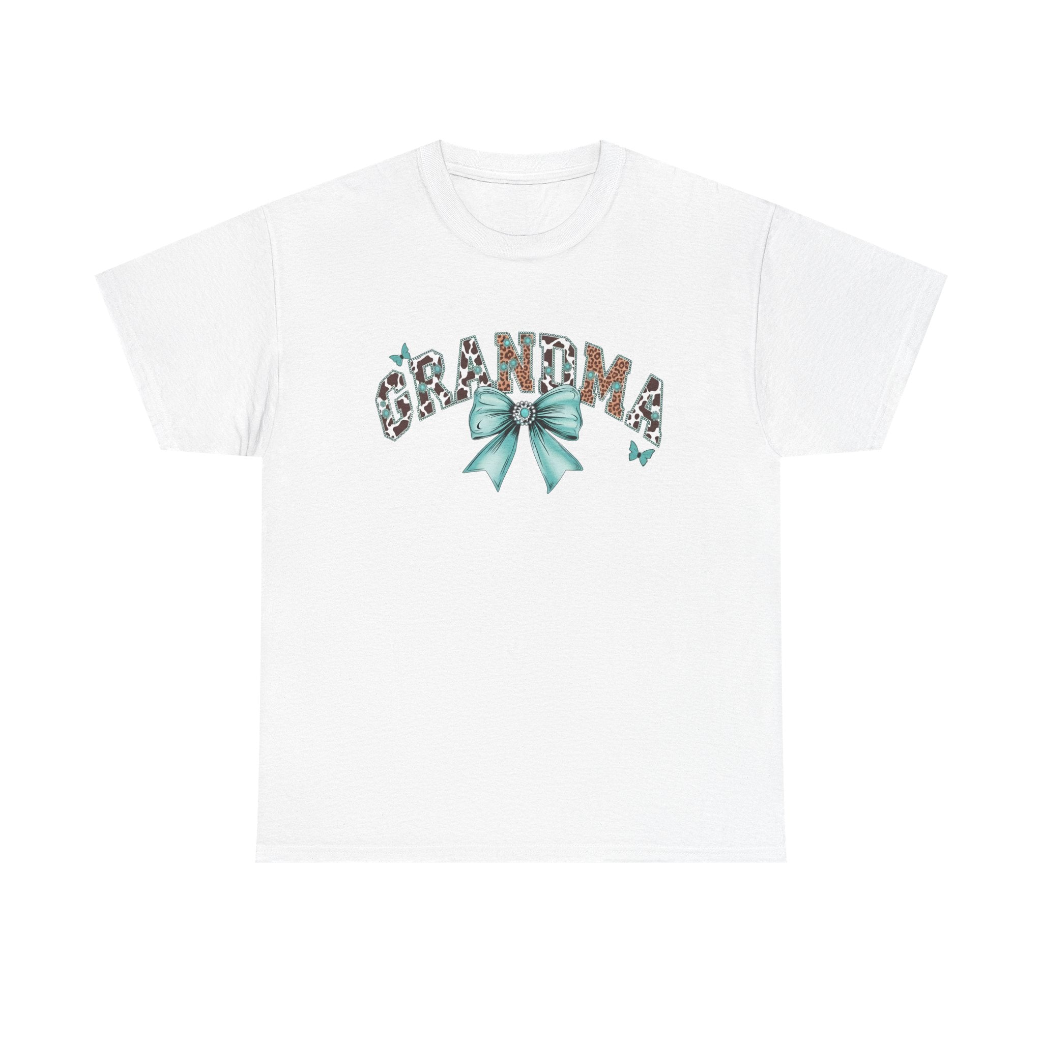 Grandma Teal Bow Tee