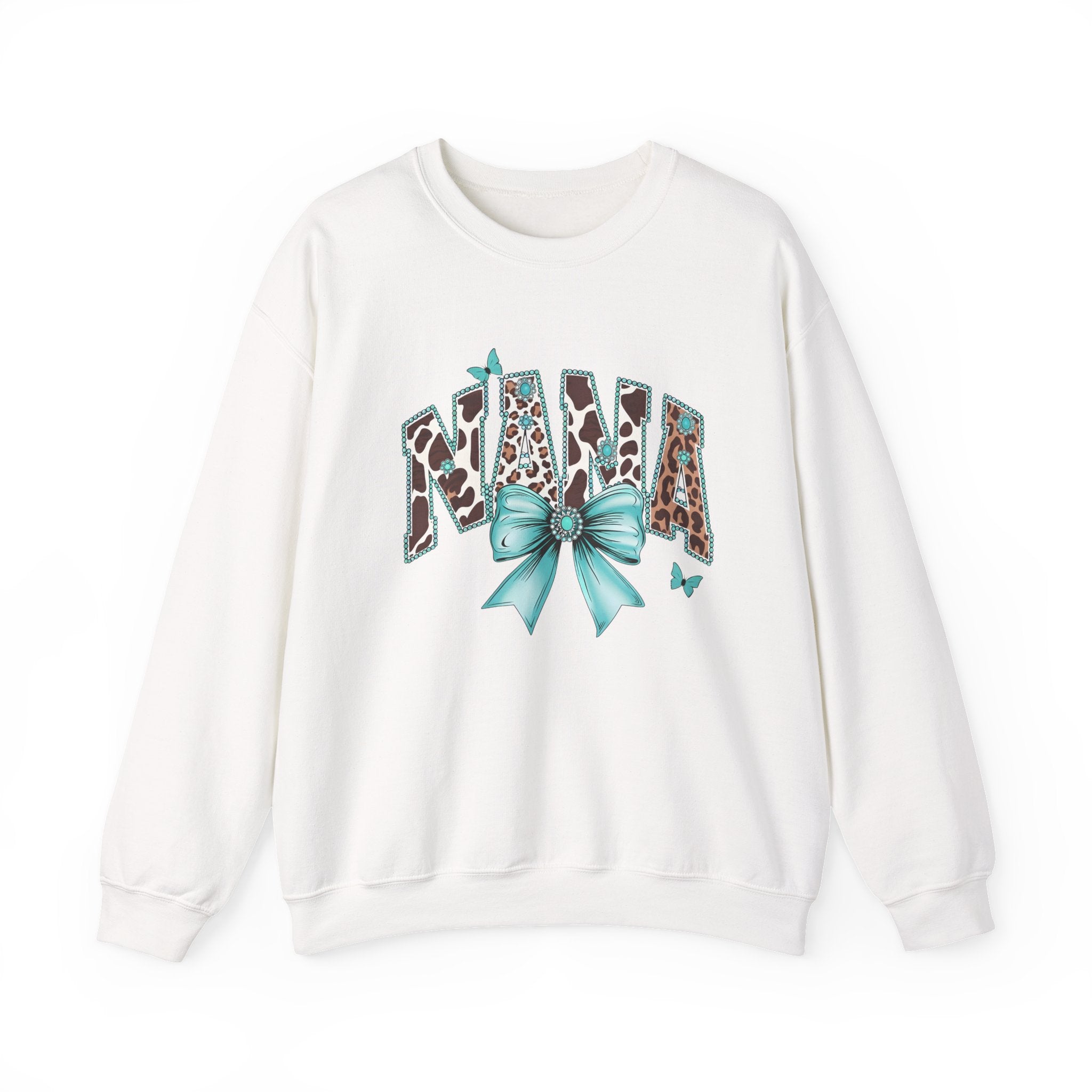 Nana Teal Bow Sweatshirt