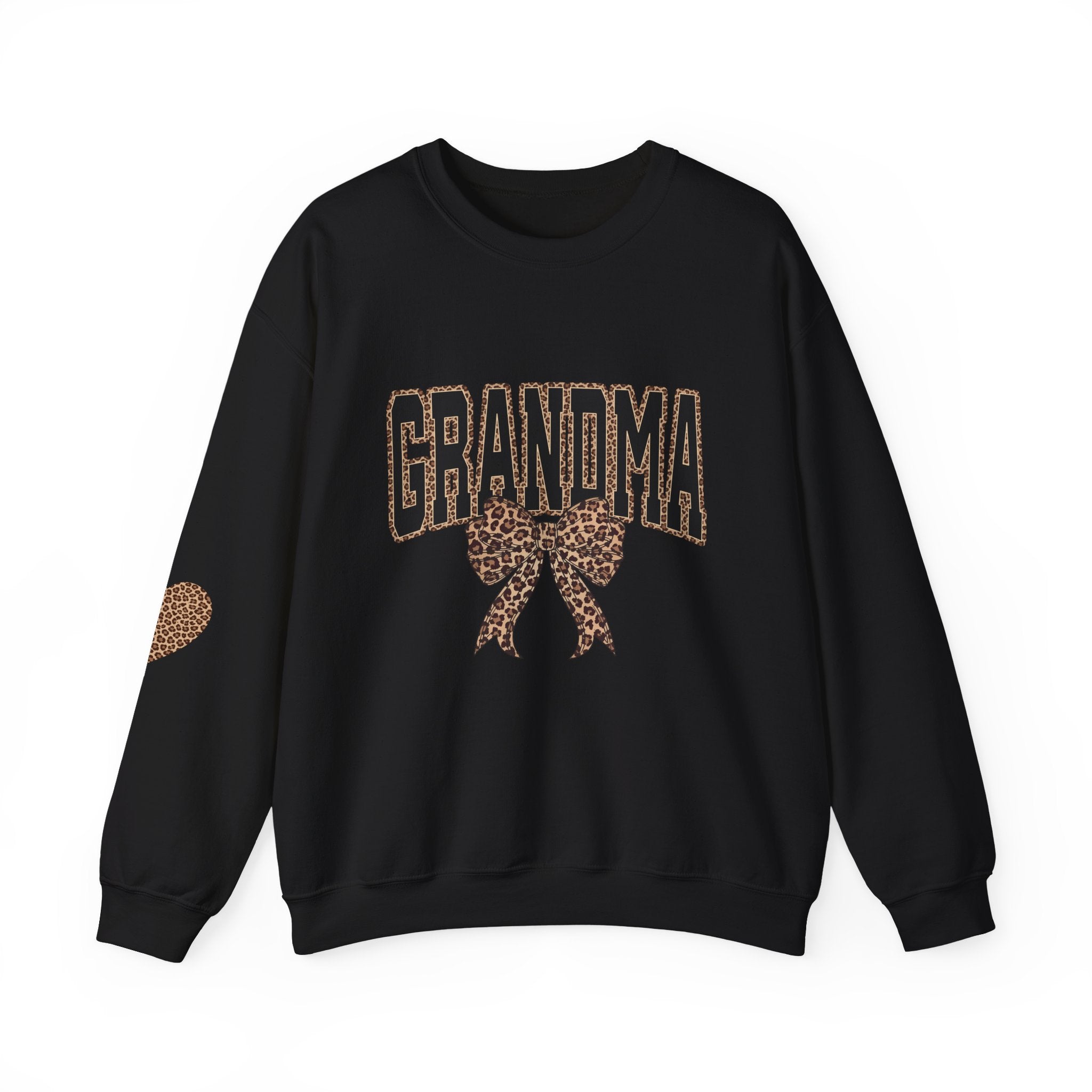 Grandma Leopard Bow Crewneck Sweatshirt