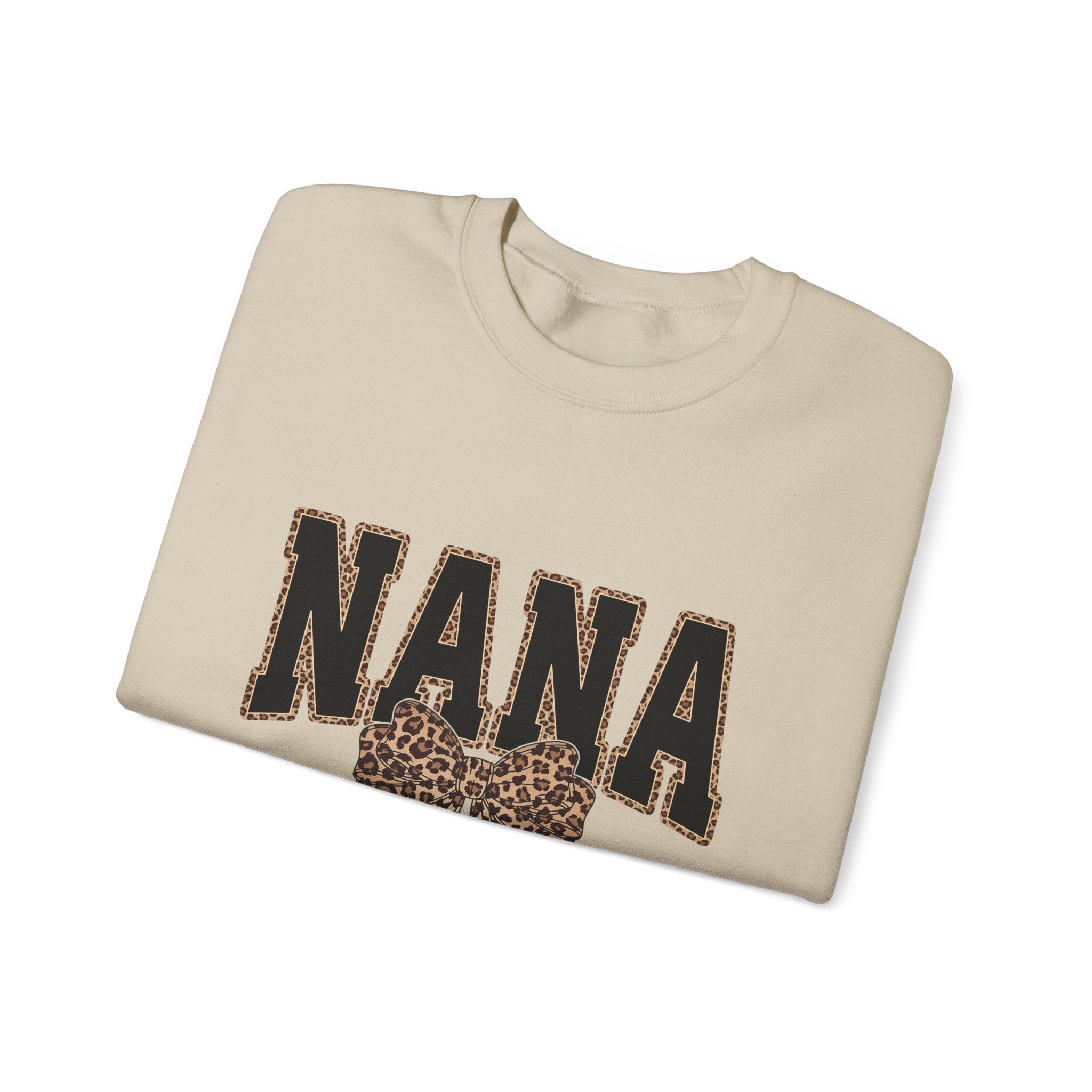 Nana Leopard Bow Crewneck Sweatshirt