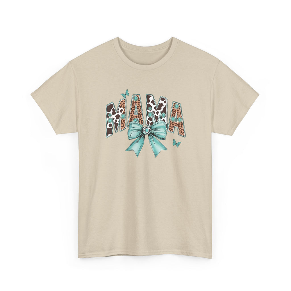 Mama Teal Bow Tee