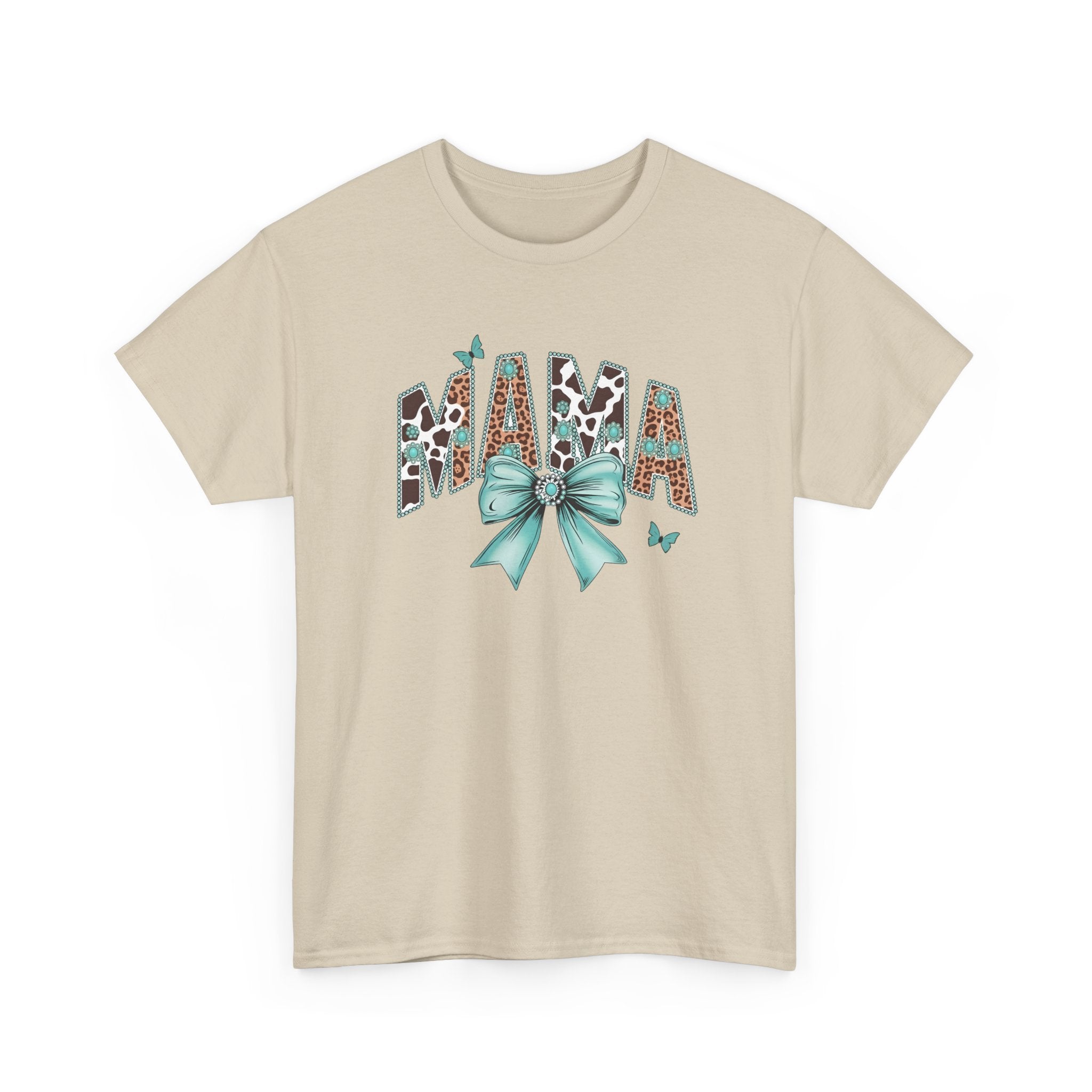 Mama Teal Bow Tee