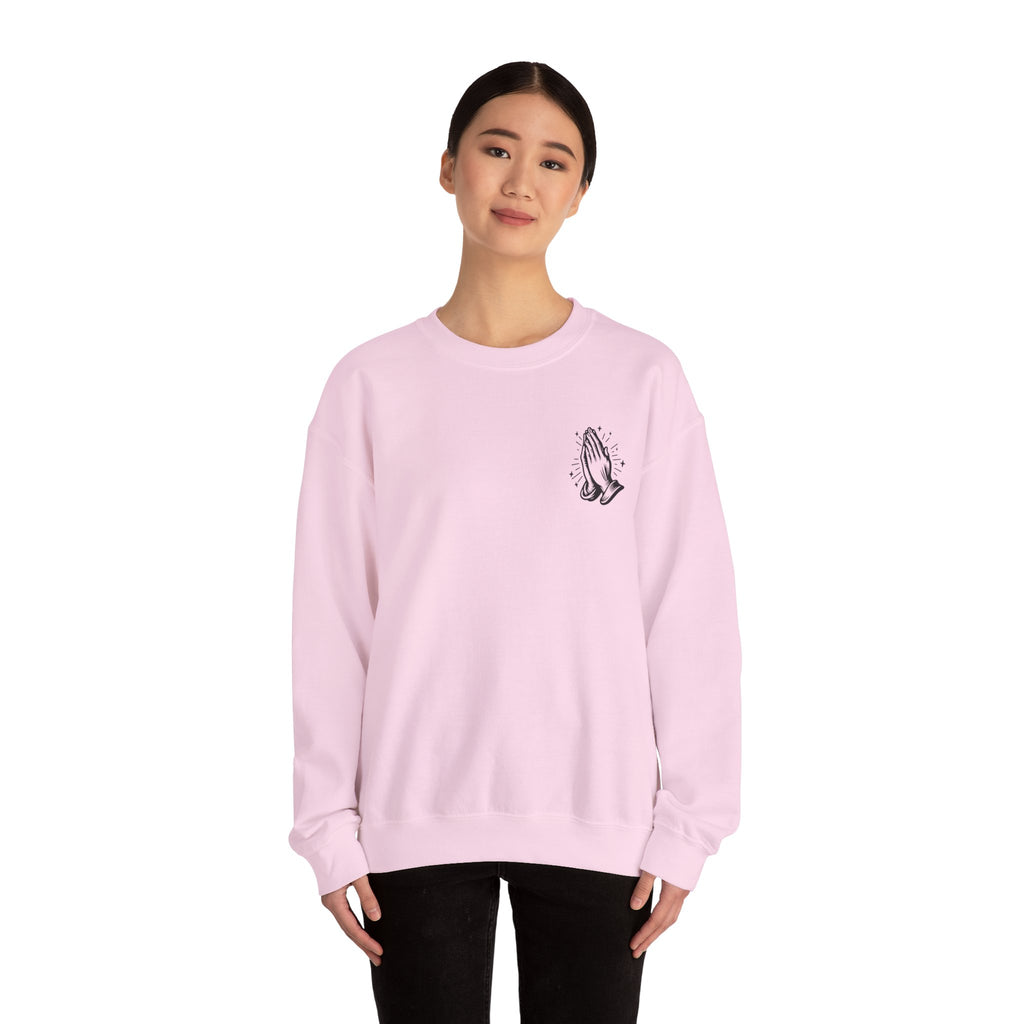 Virgin Mary Prayer Crewneck Sweatshirt — Religious Graphic Sweater