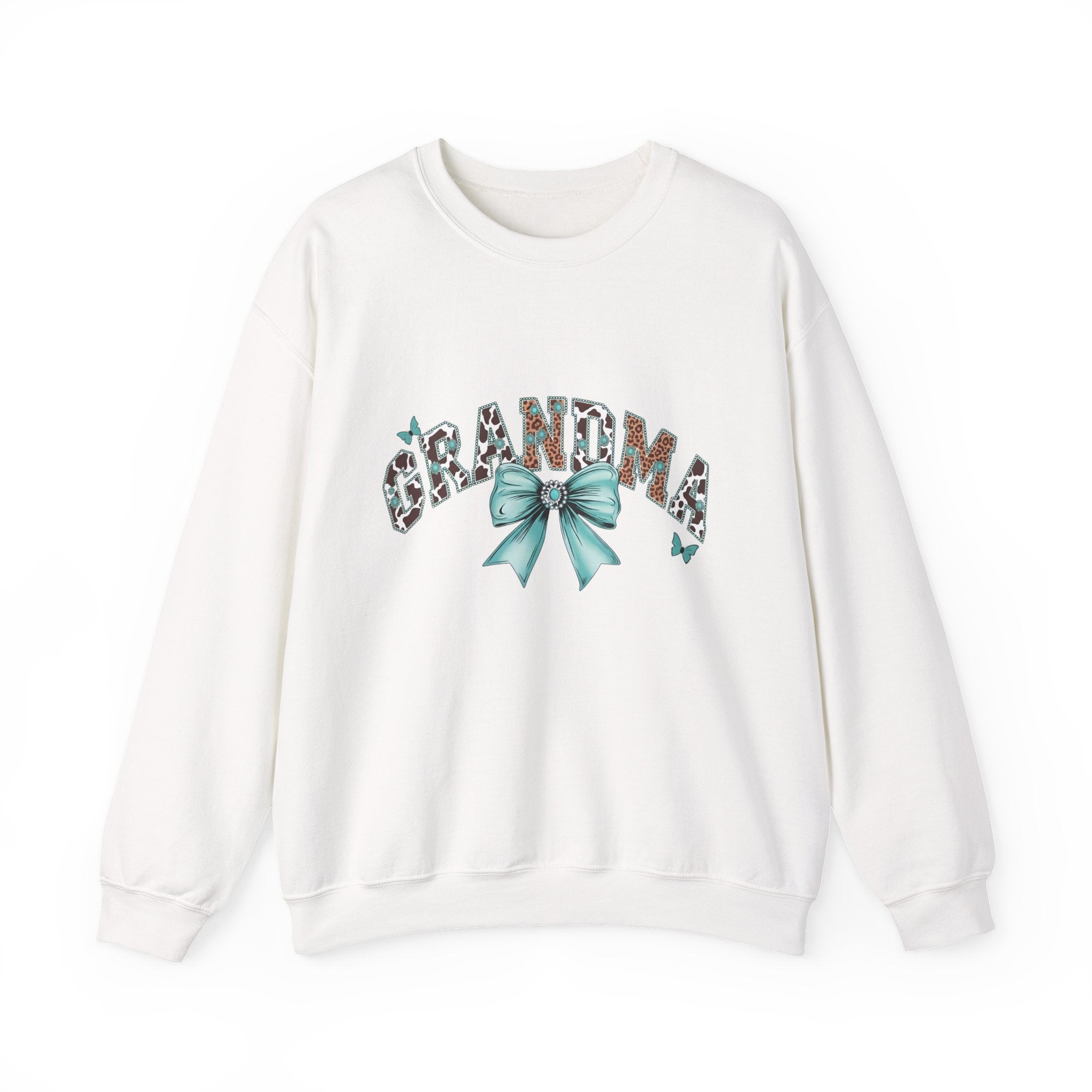 Grandma Teal Bow Sweatshirt