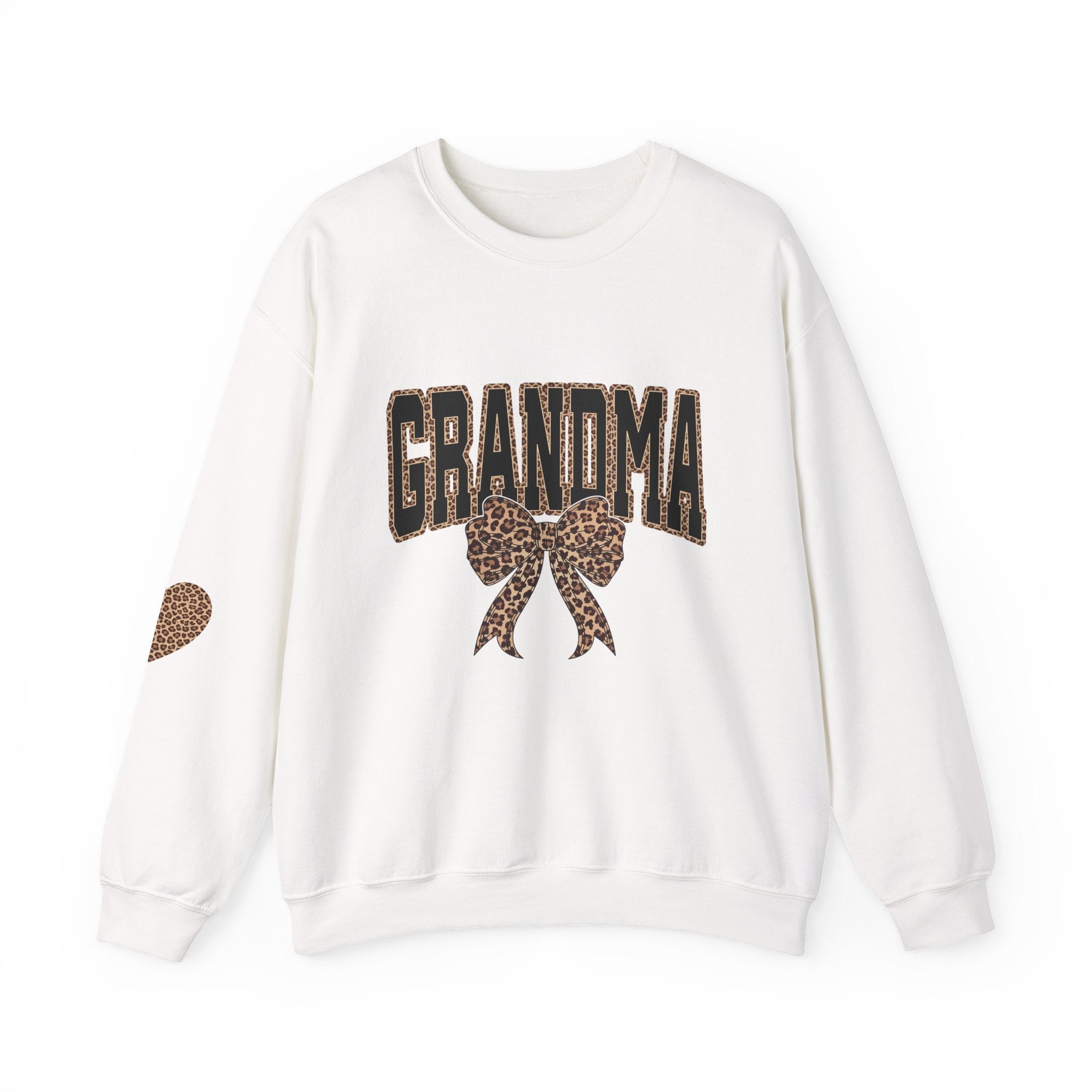 Grandma Leopard Bow Crewneck Sweatshirt