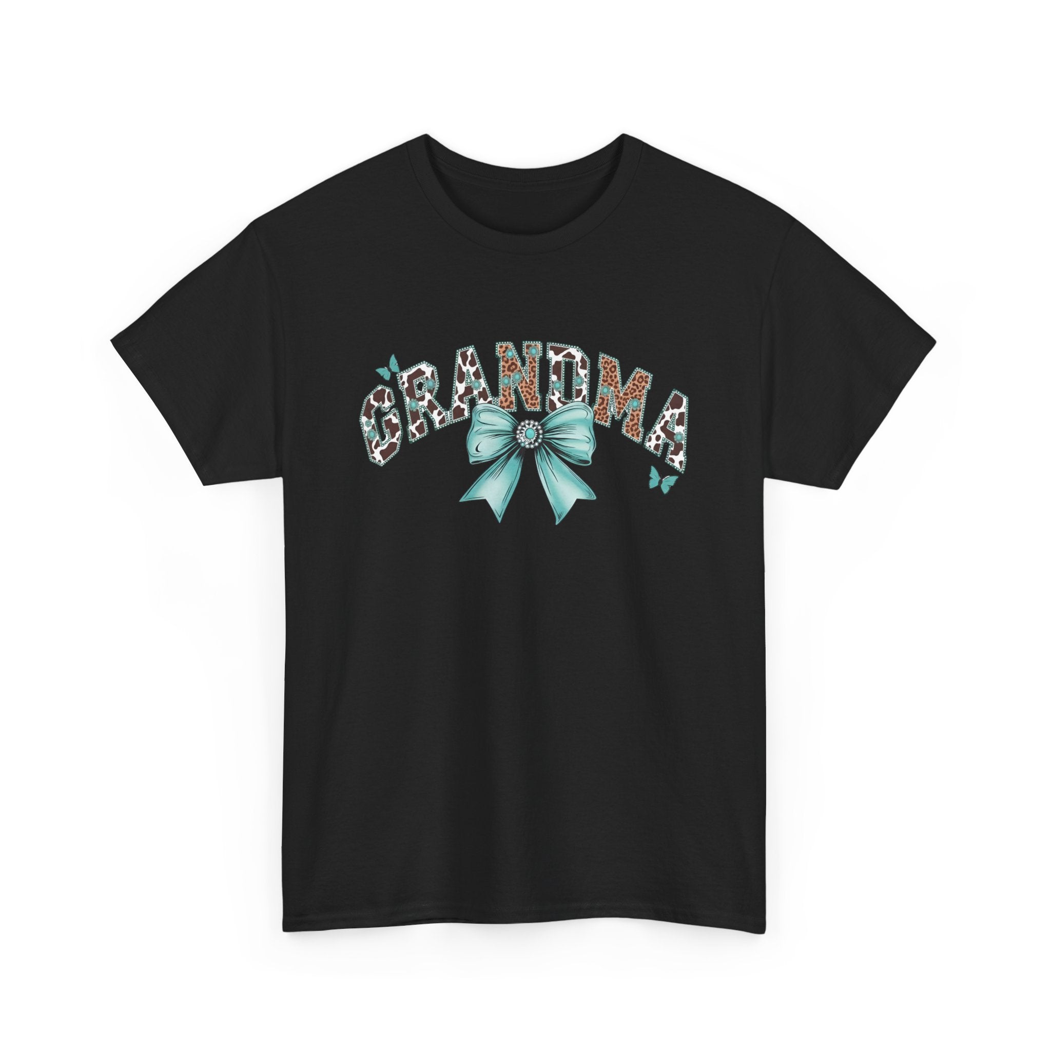 Grandma Teal Bow Tee