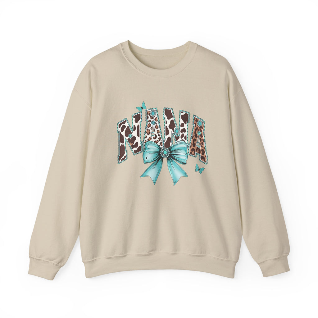 Nana Teal Bow Sweatshirt