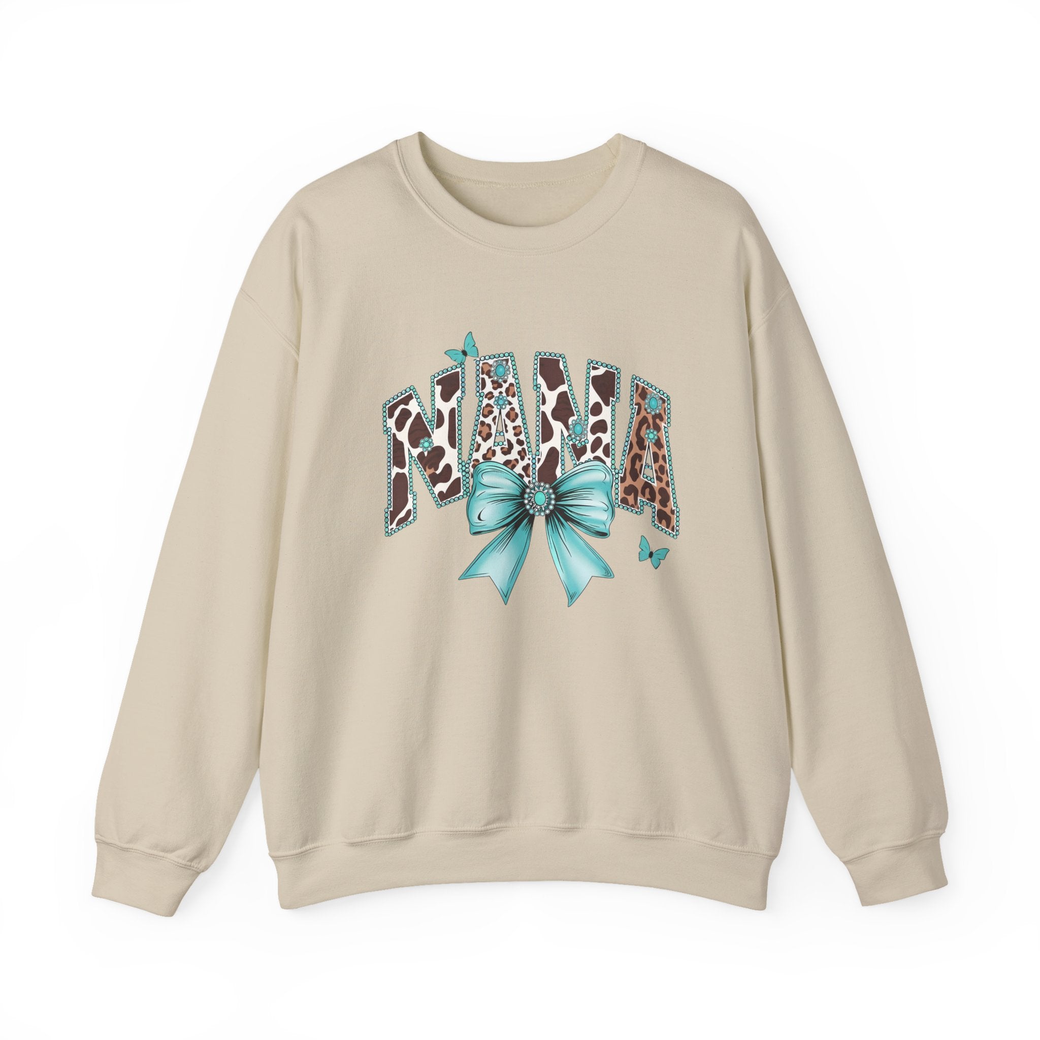 Nana Teal Bow Sweatshirt