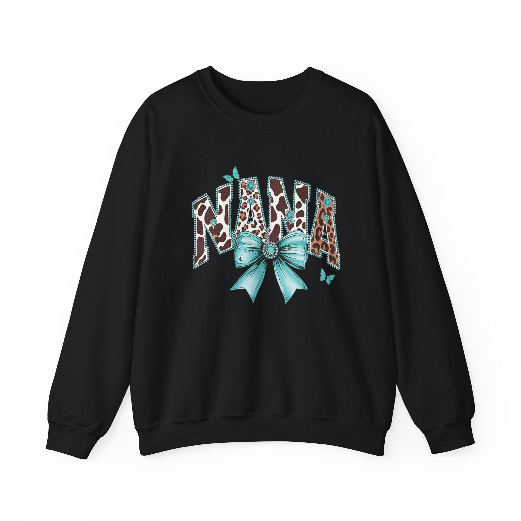 Nana Teal Bow Sweatshirt