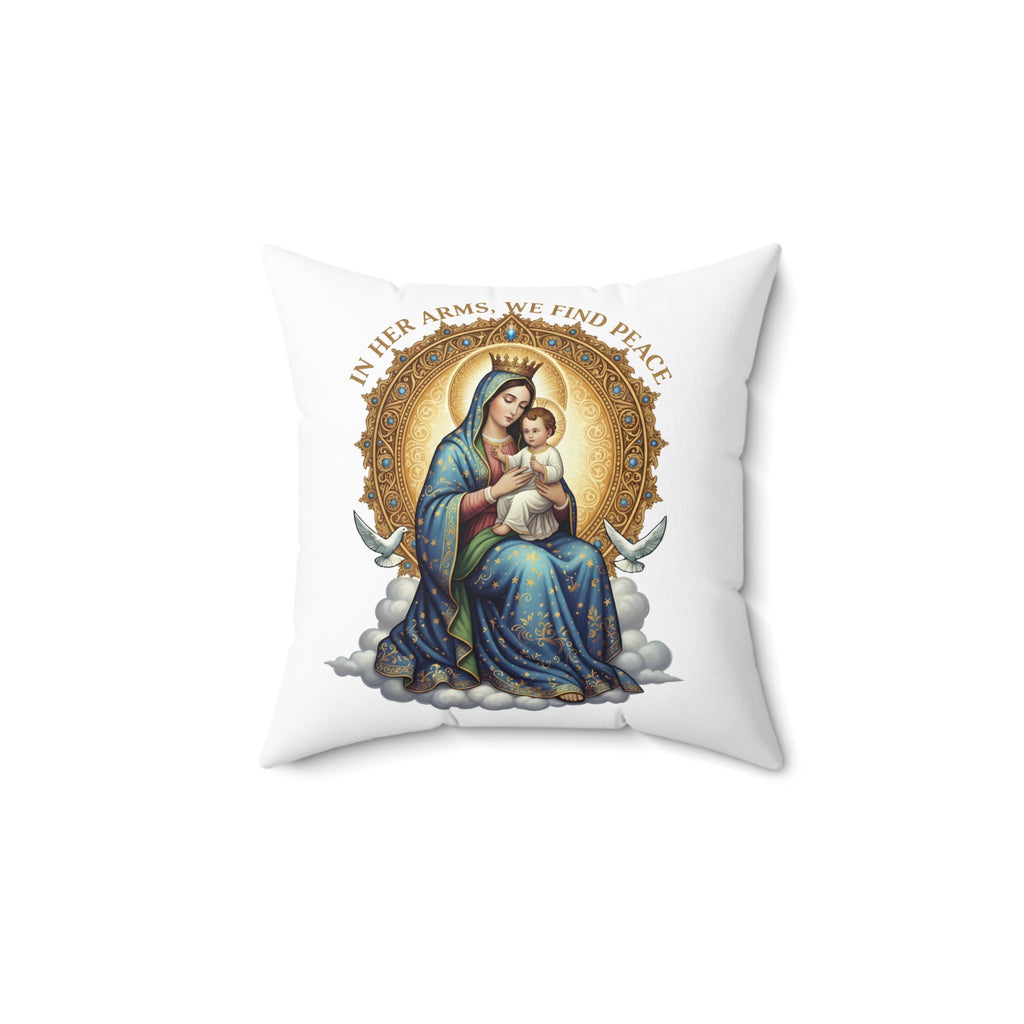 Virgin Mary & Baby Jesus Decorative Pillow