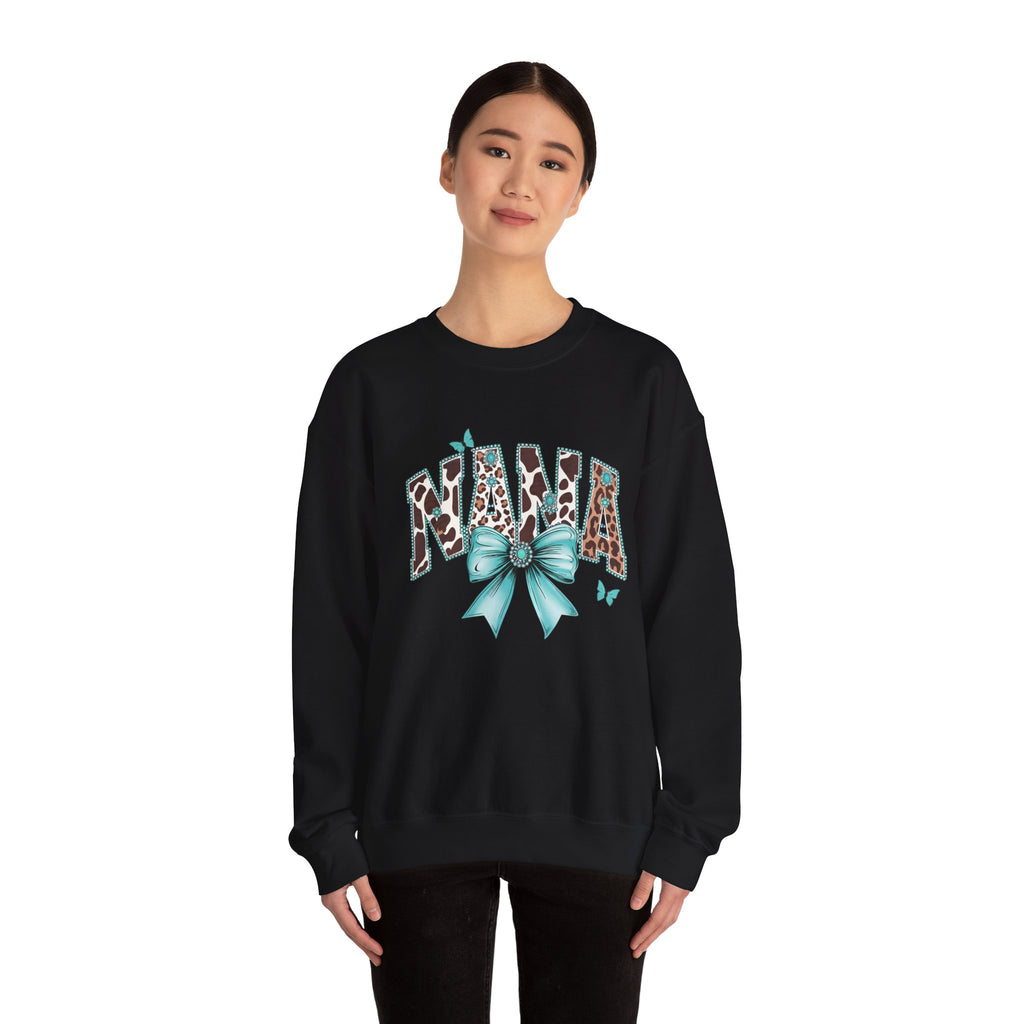 Nana Teal Bow Sweatshirt