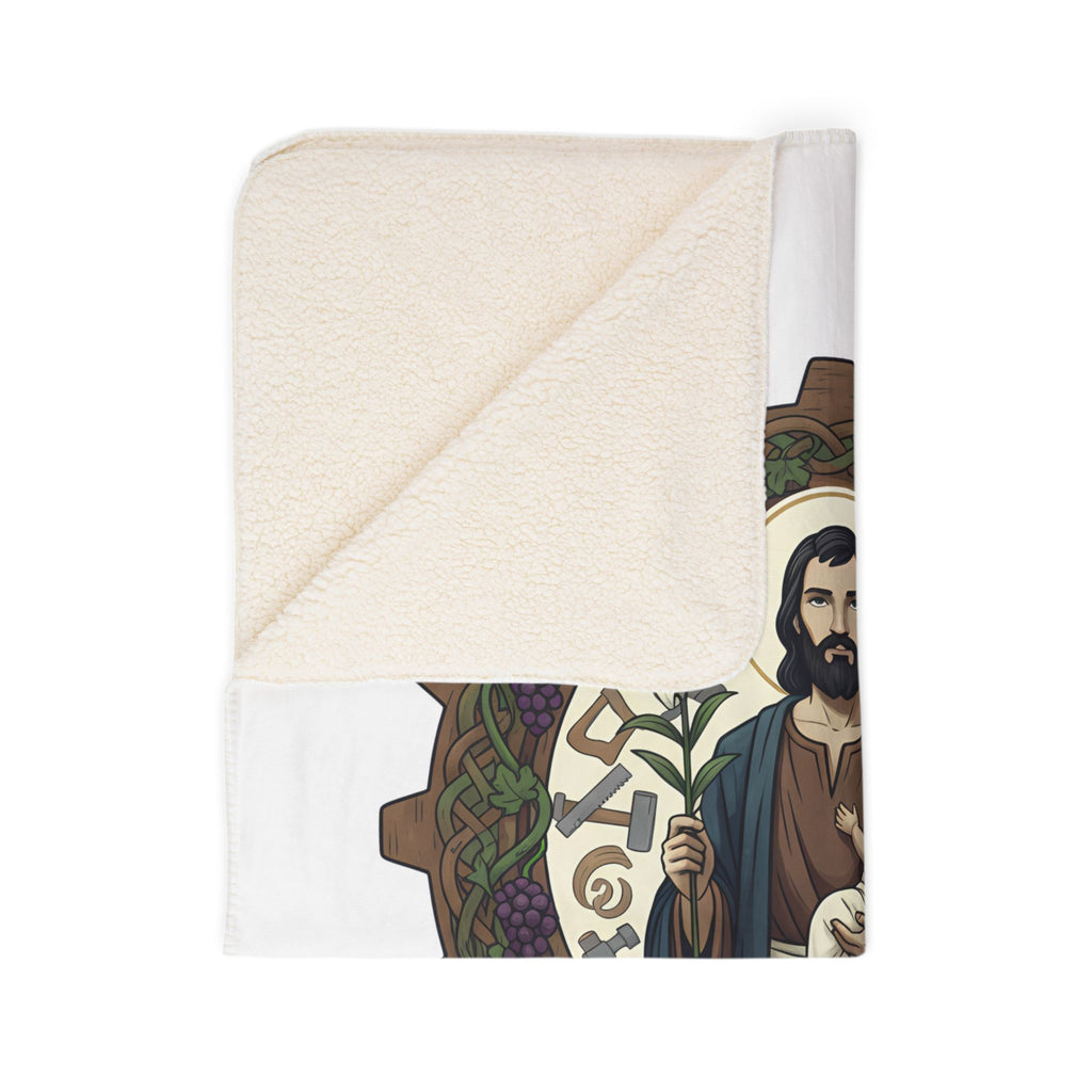 Saint Joseph Fleece Sherpa Blanket