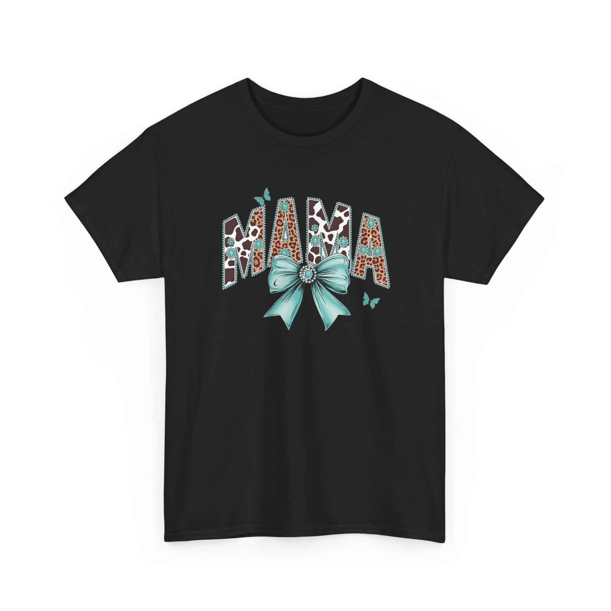 Mama Teal Bow Tee