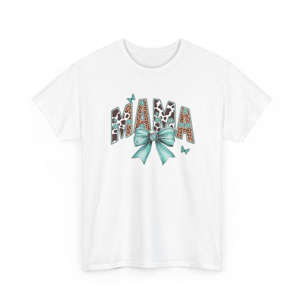 Mama Teal Bow Tee