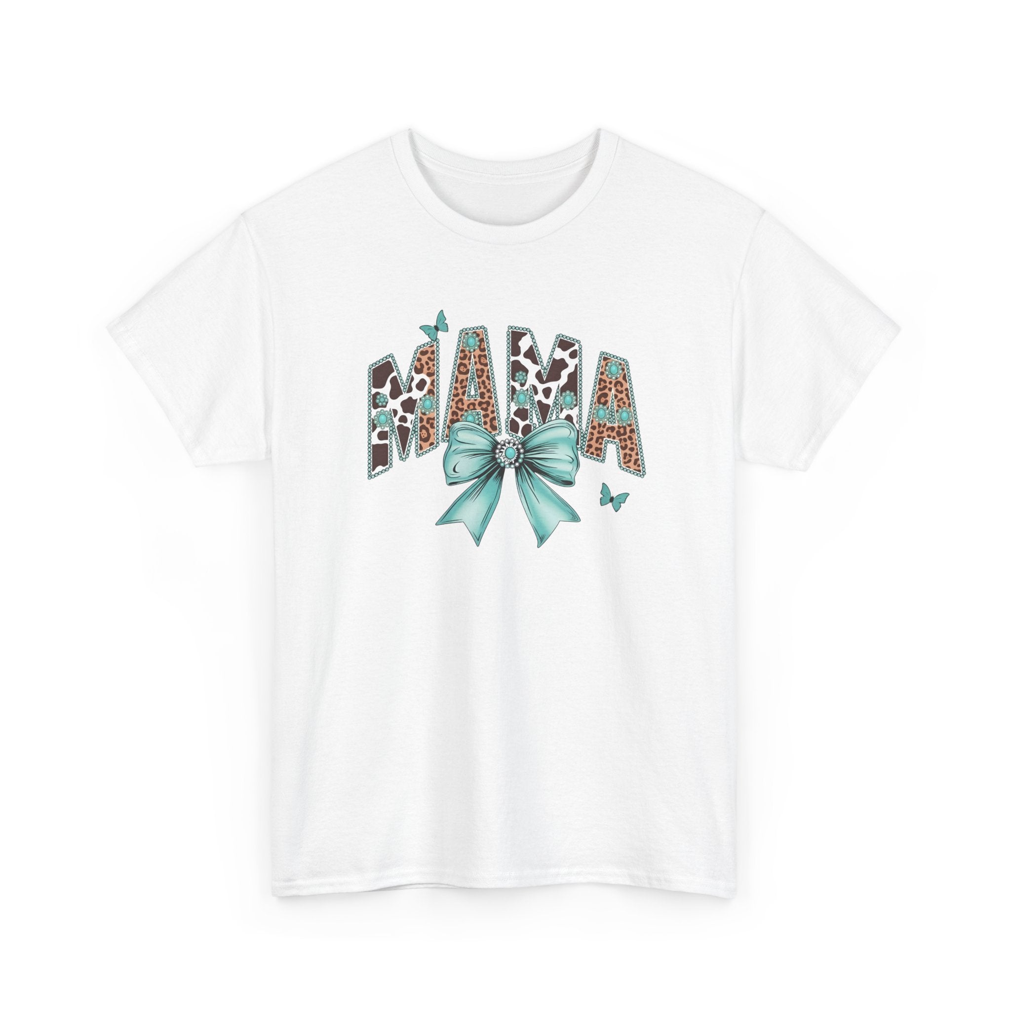 Mama Teal Bow Tee