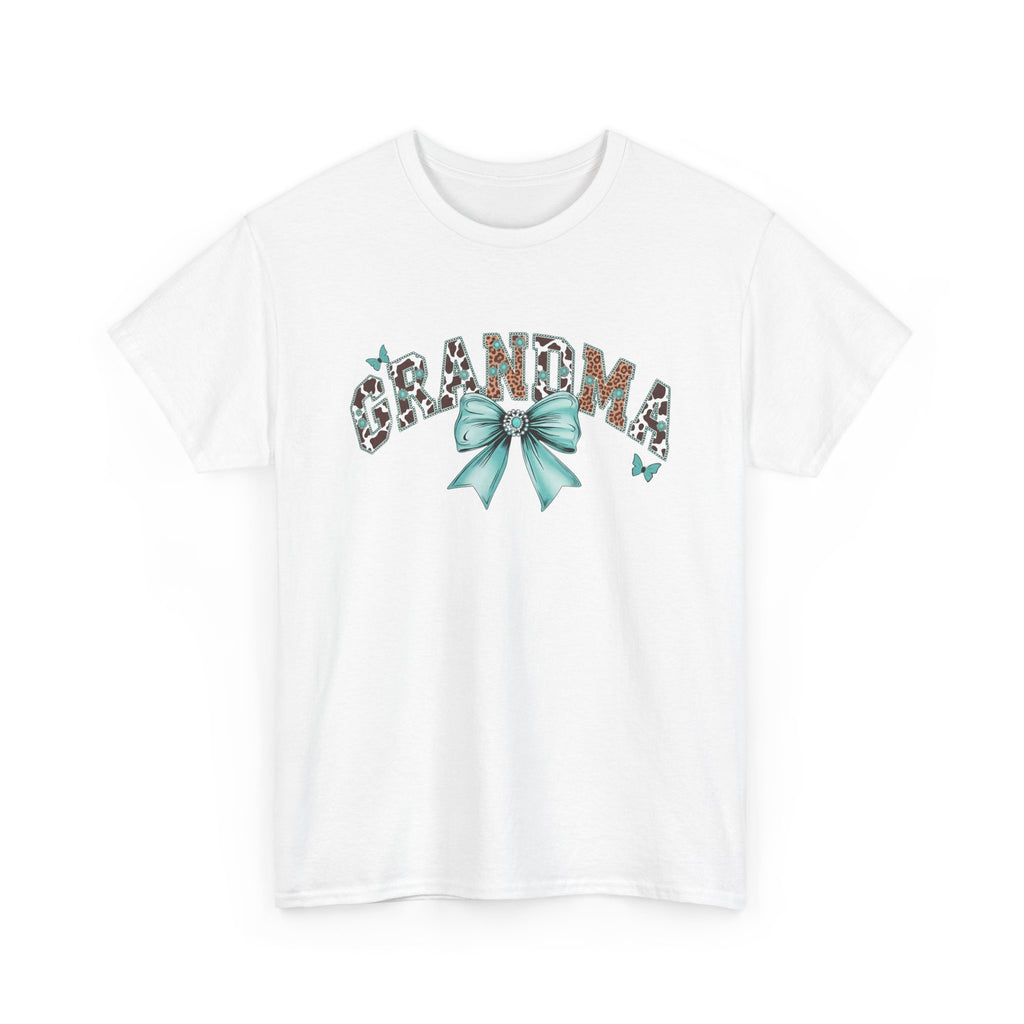 Grandma Teal Bow Tee