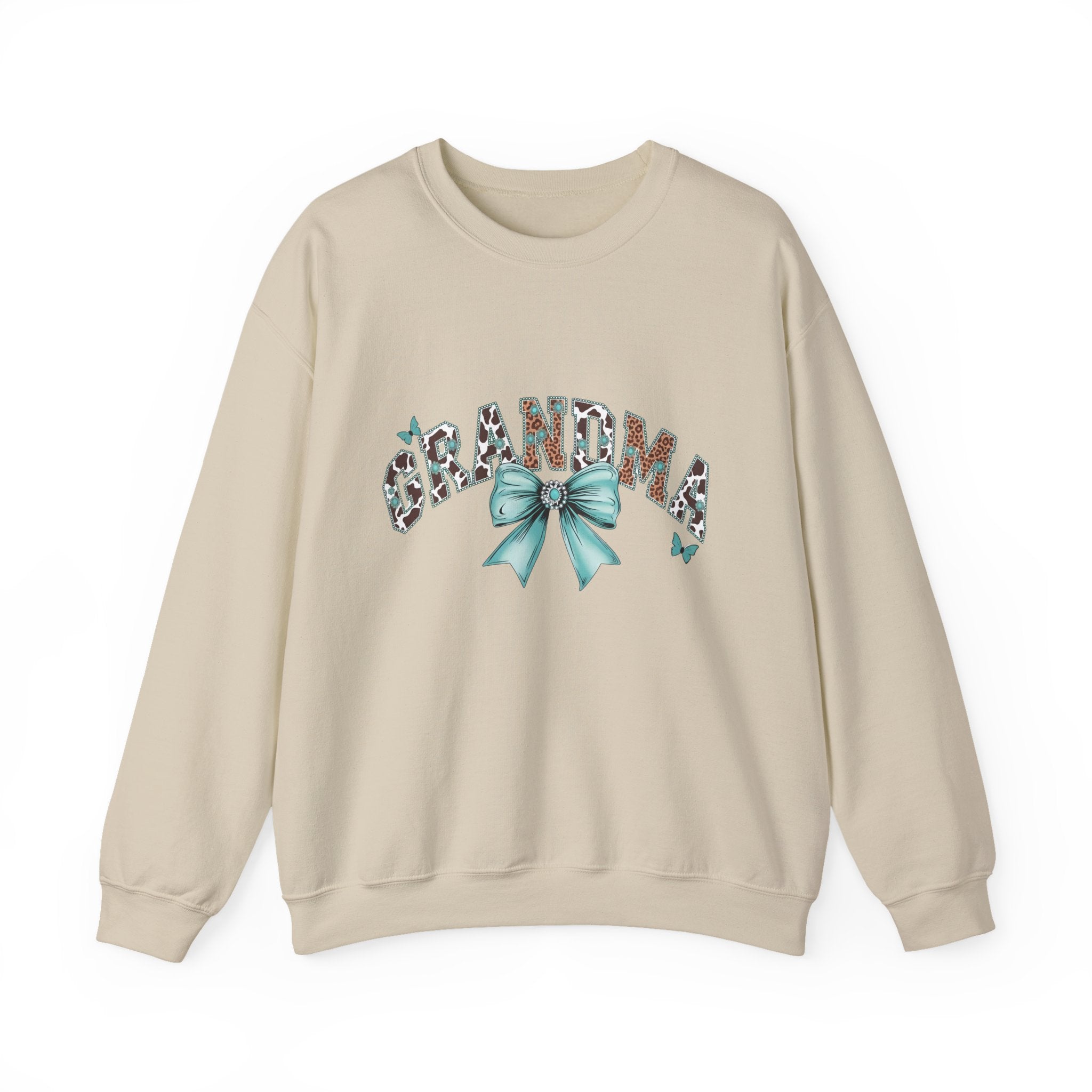 Grandma Teal Bow Sweatshirt