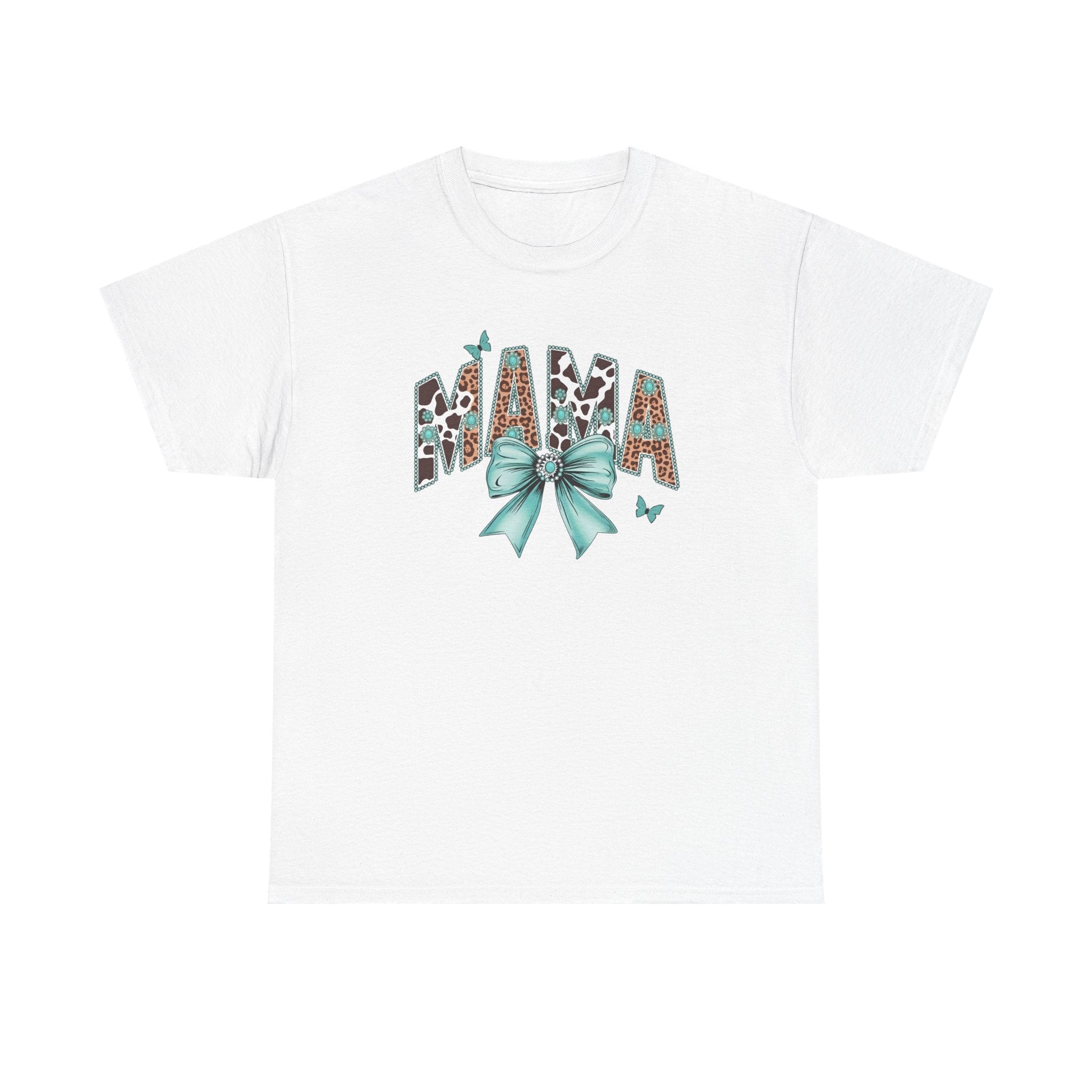 Mama Teal Bow Tee