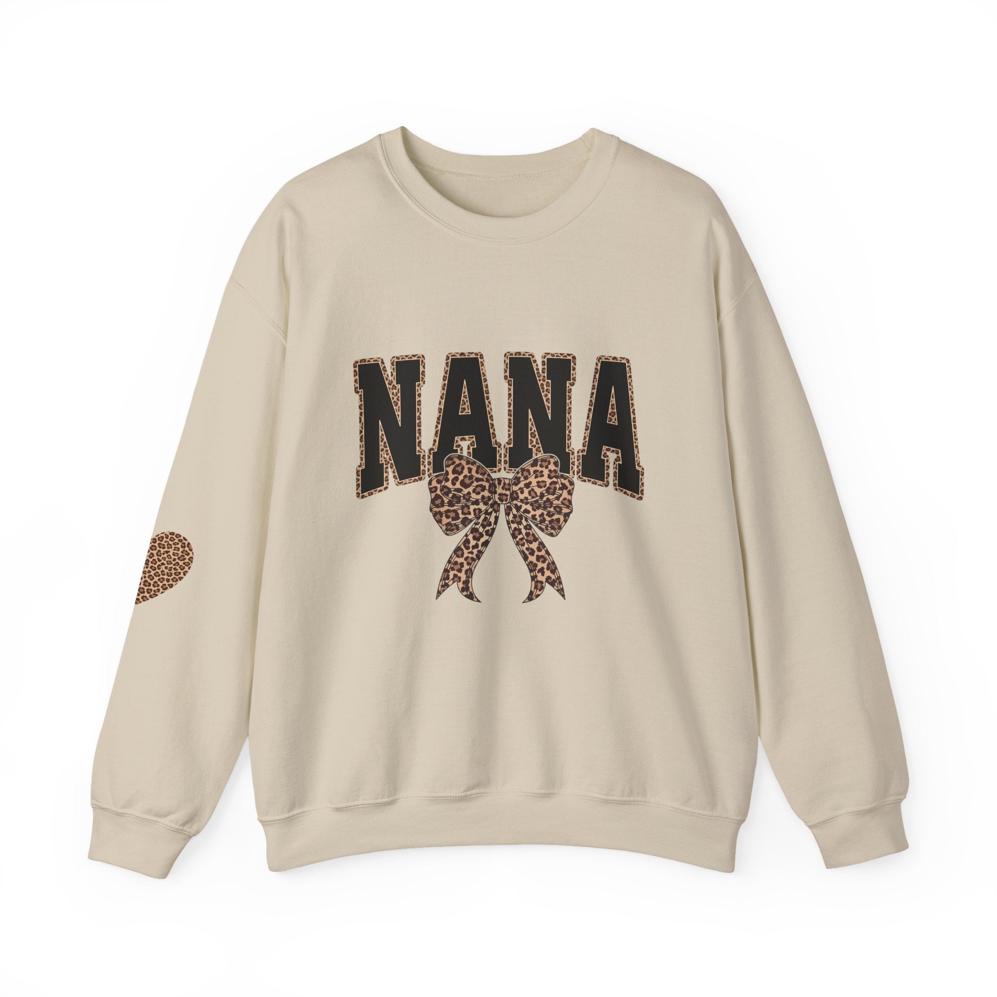 Nana Leopard Bow Crewneck Sweatshirt