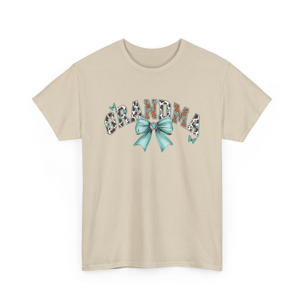 Grandma Teal Bow Tee