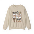 Kinda Boujee Kinda Broke-Leopard Graphic Crewneck