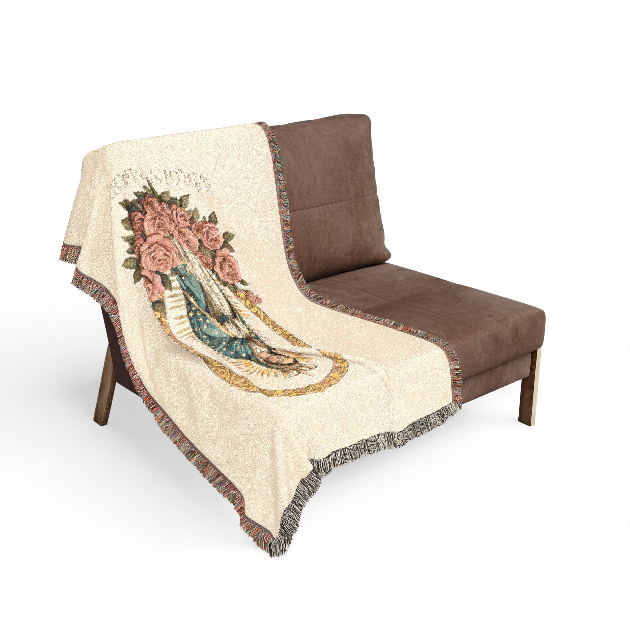 Virgin Mary Woven Blanket
