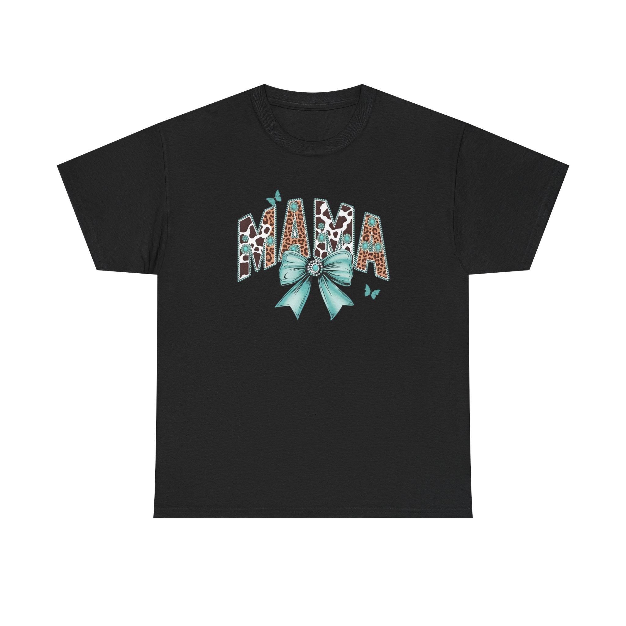 Mama Teal Bow Tee