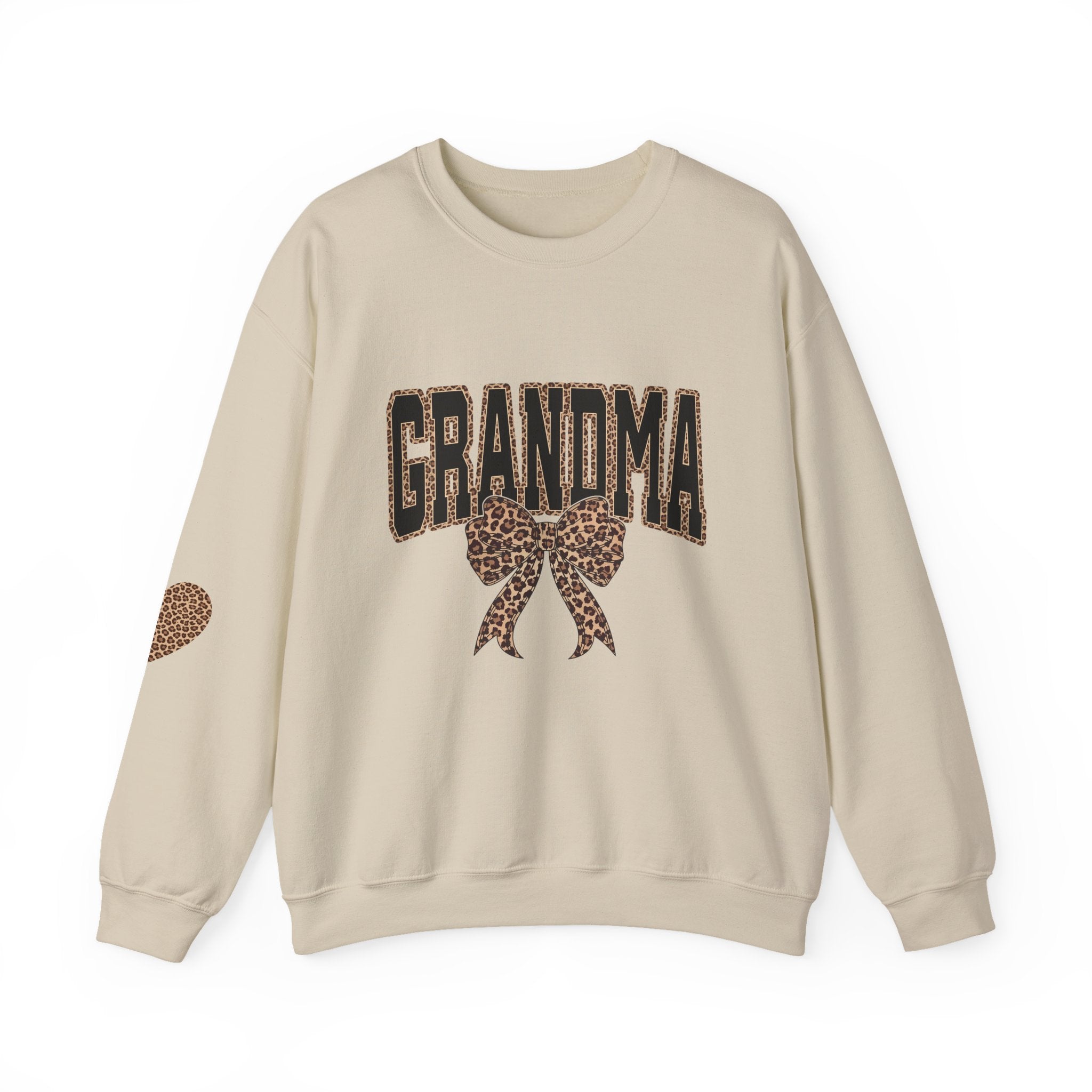 Grandma Leopard Bow Crewneck Sweatshirt