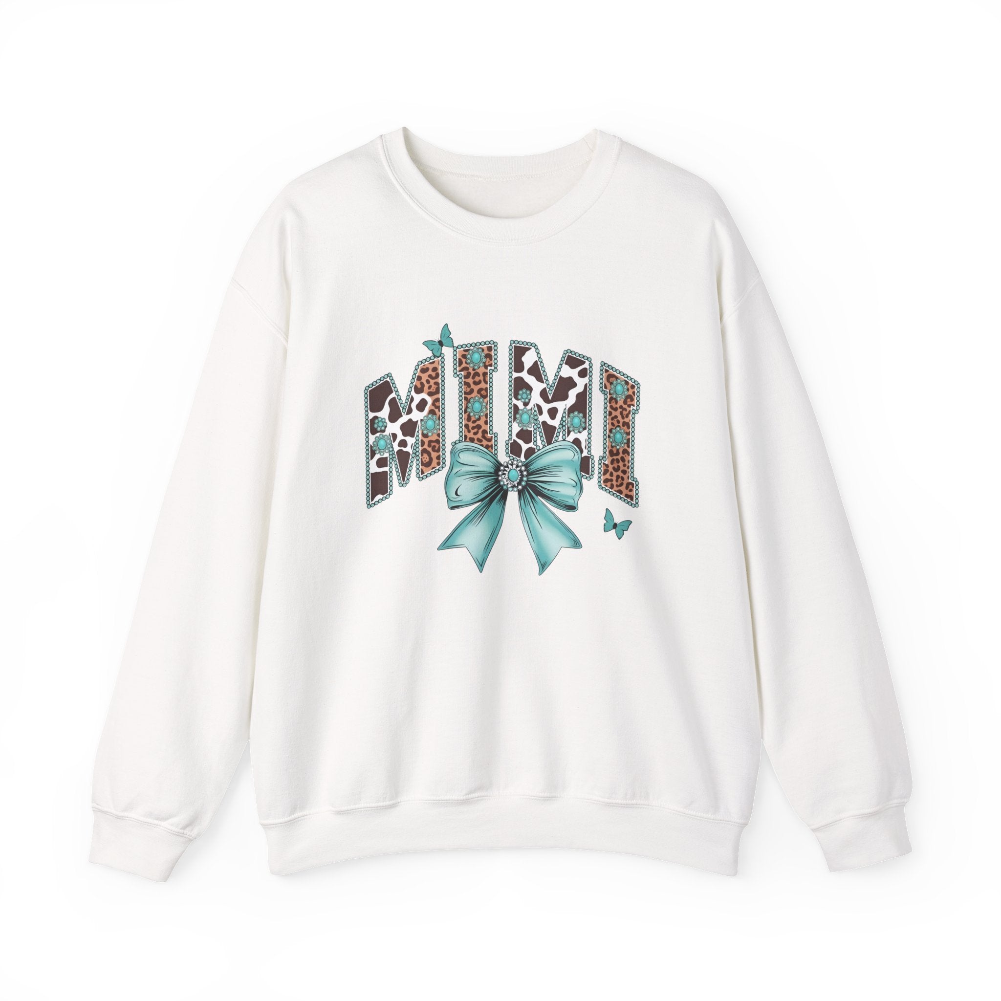 Mimi Teal Bow Sweatshirt