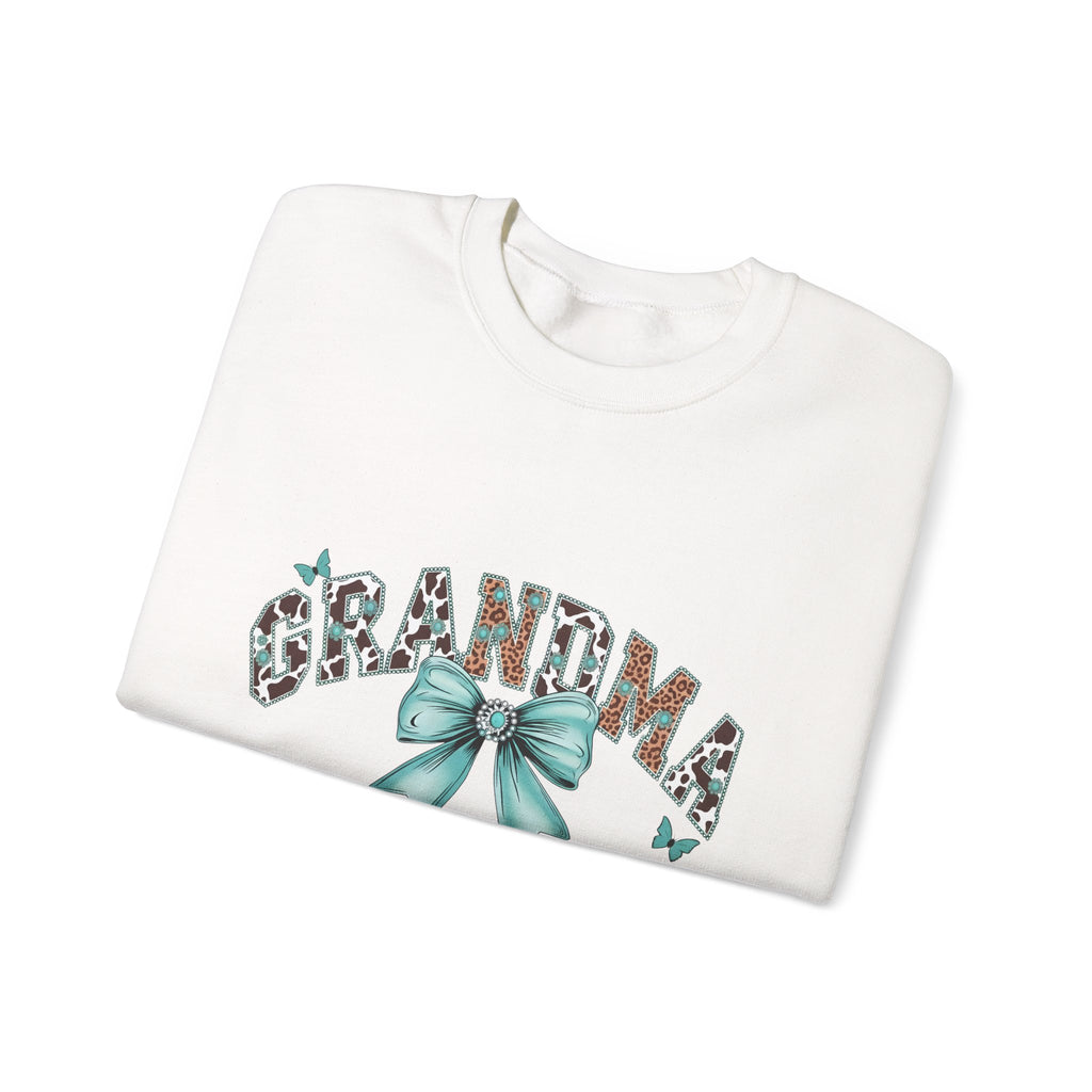 Grandma Teal Bow Sweatshirt