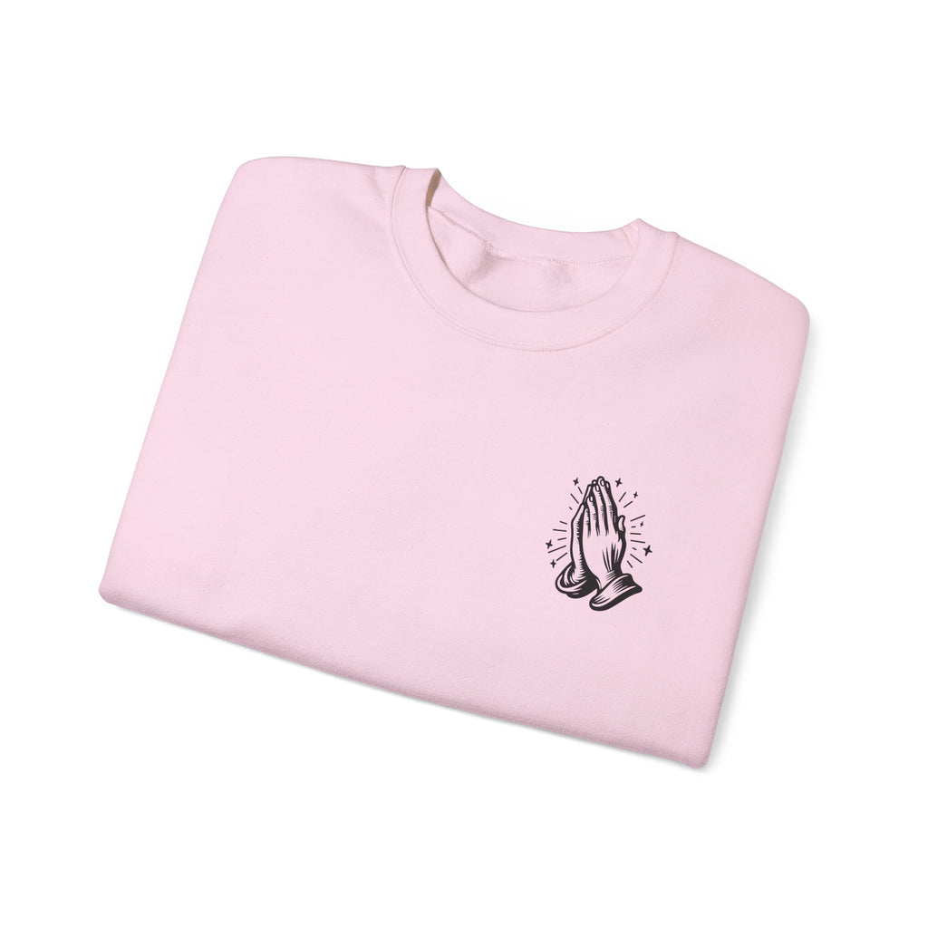 Virgin Mary Prayer Crewneck Sweatshirt — Religious Graphic Sweater