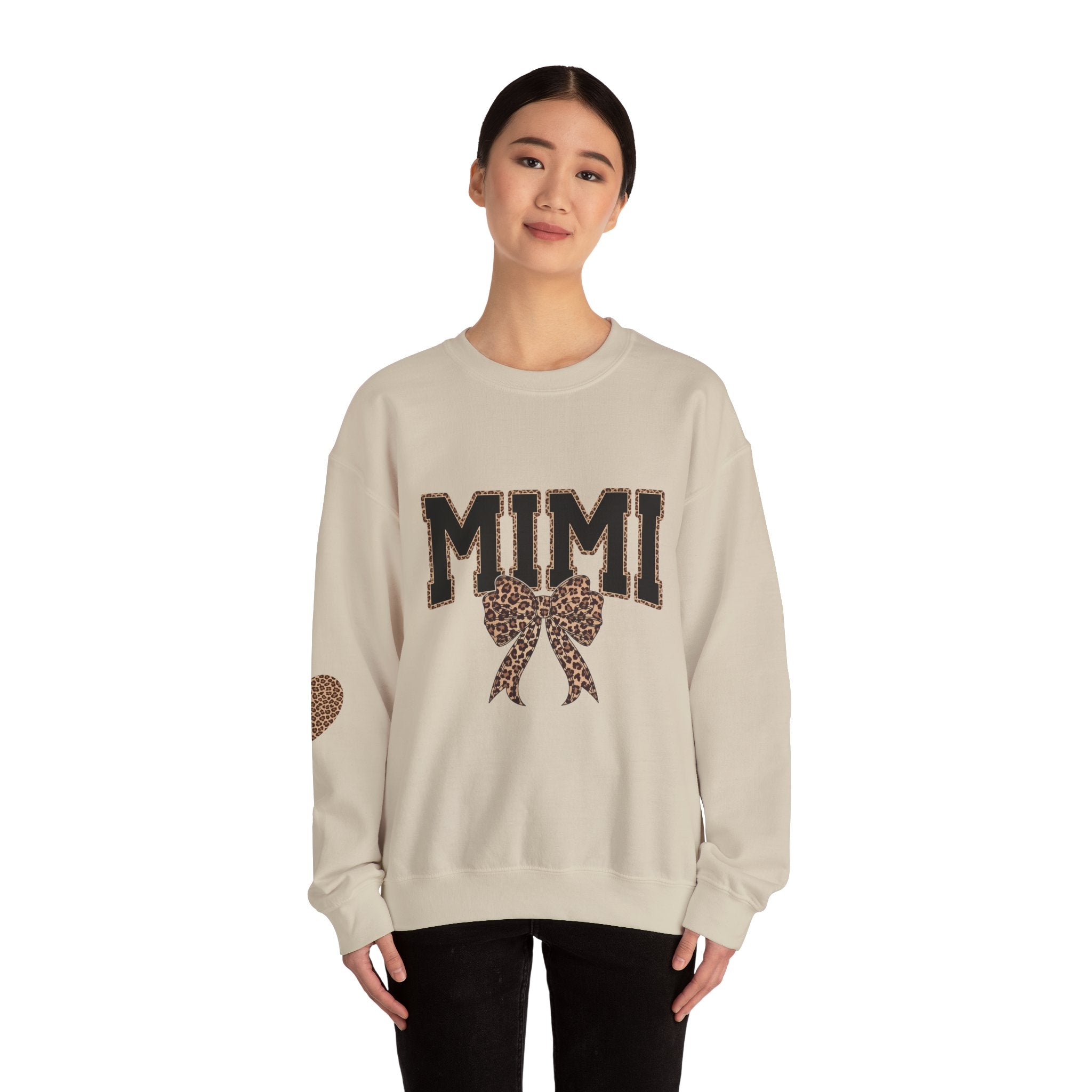 Mimi Leopard Bow Crewneck Sweatshirt