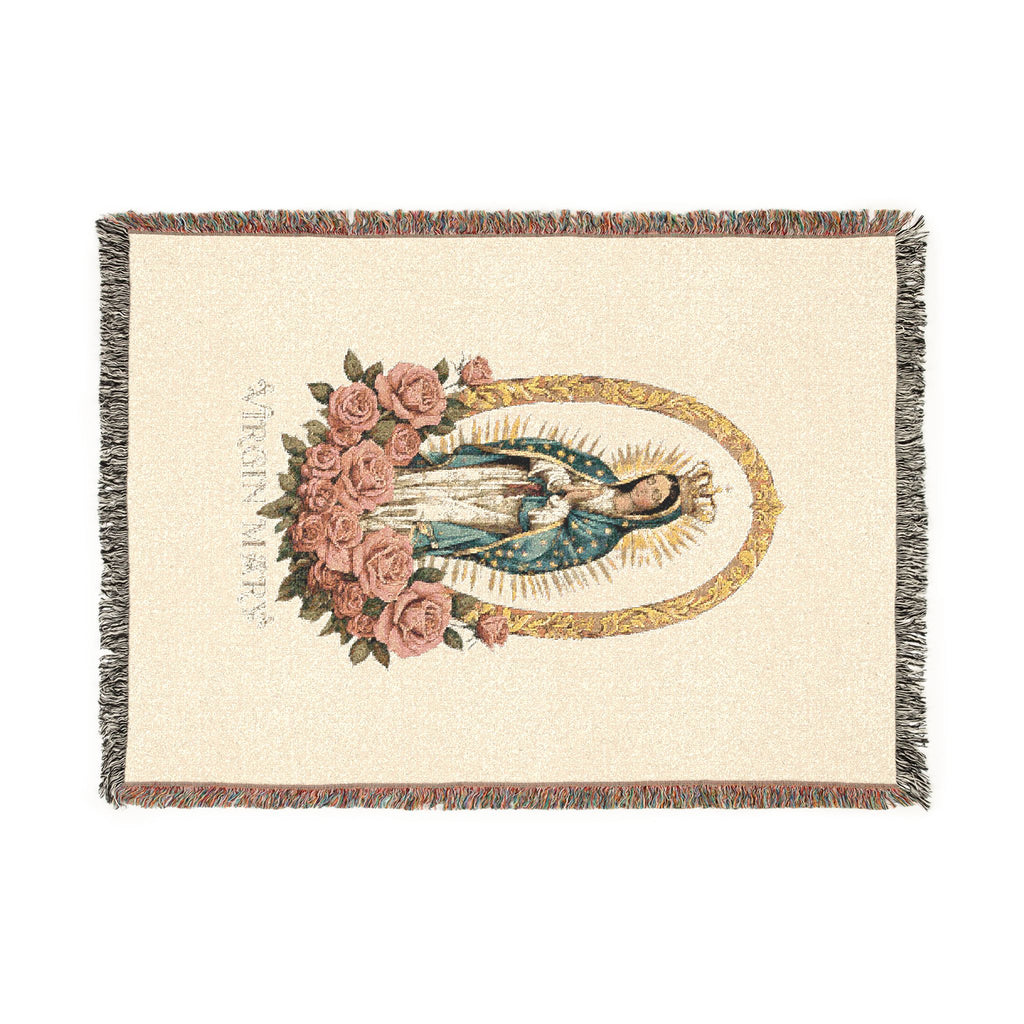 Virgin Mary Woven Blanket
