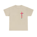 Jesus Cross Tee — Colorful Brushstroke Christian T‑Shirt