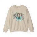 Mom Teal Bow Sweatshirt