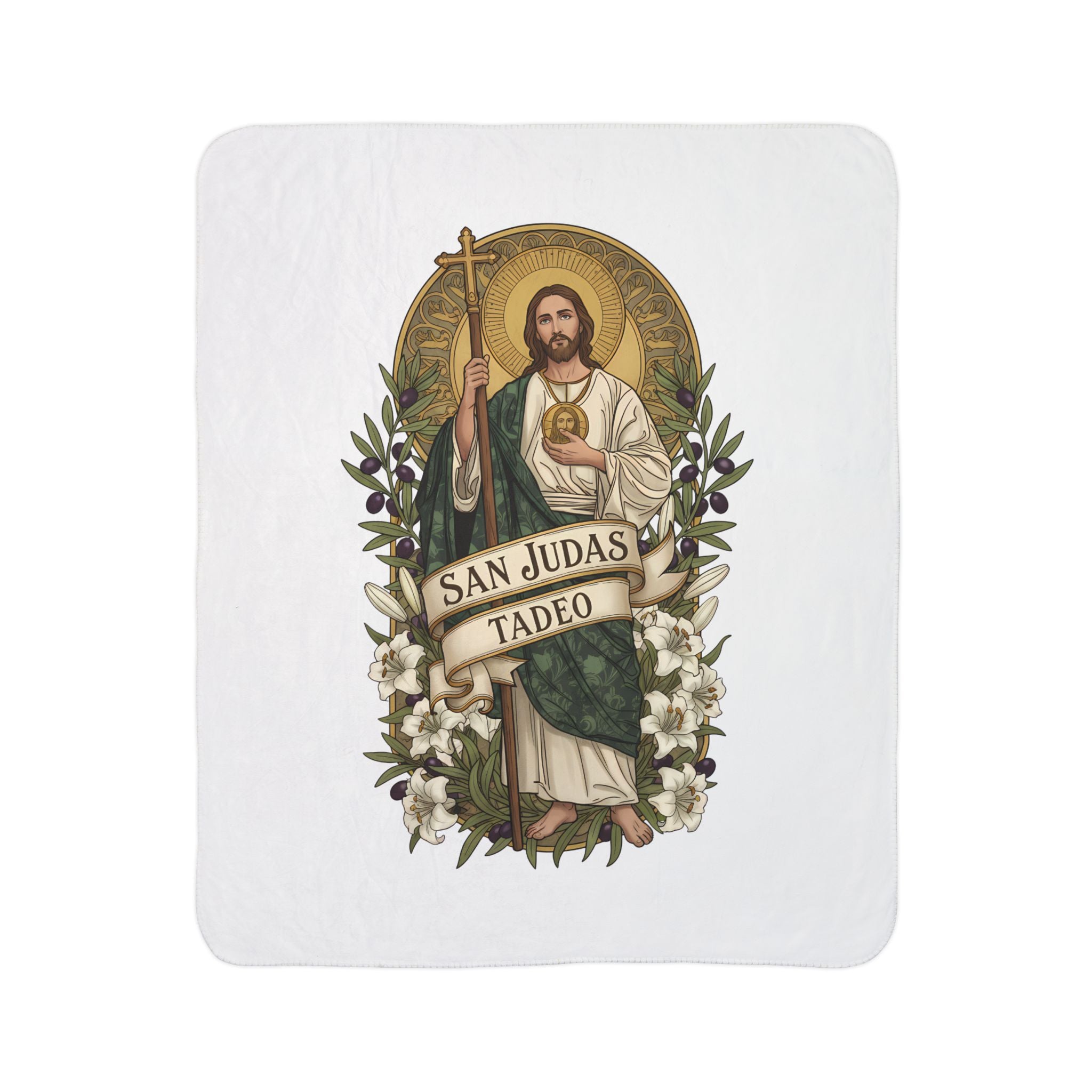 Saint Judas Fleece Sherpa Blanket