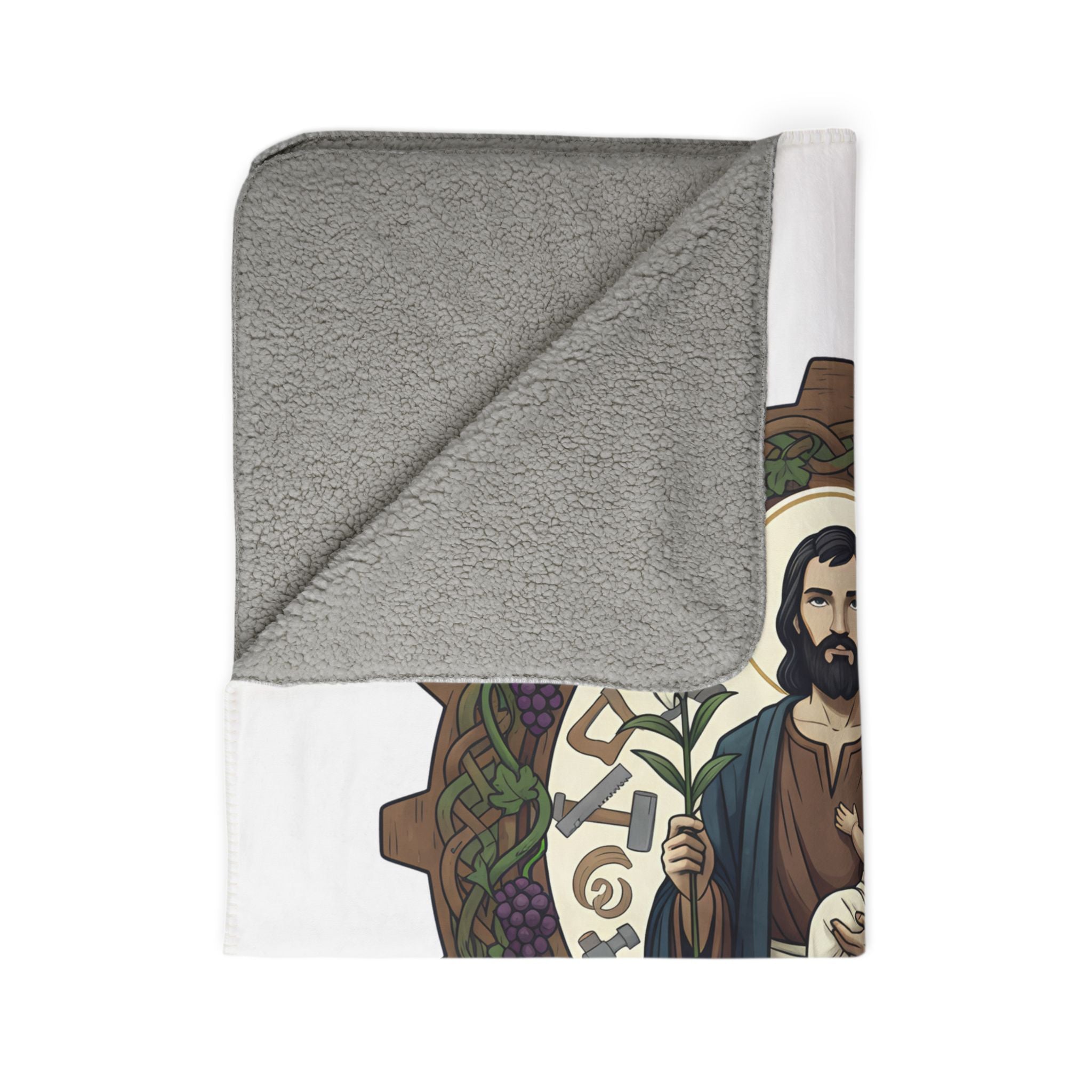 Saint Joseph Fleece Sherpa Blanket