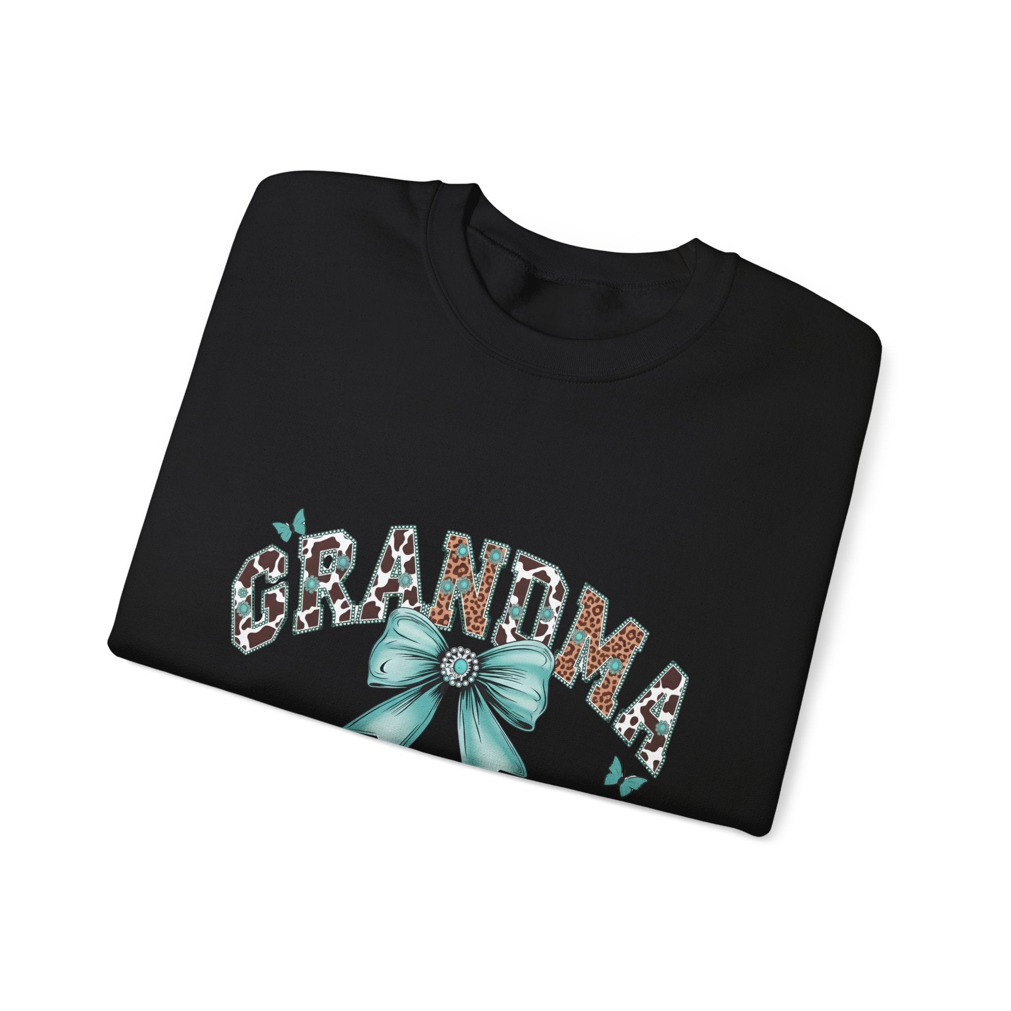 Grandma Teal Bow Sweatshirt