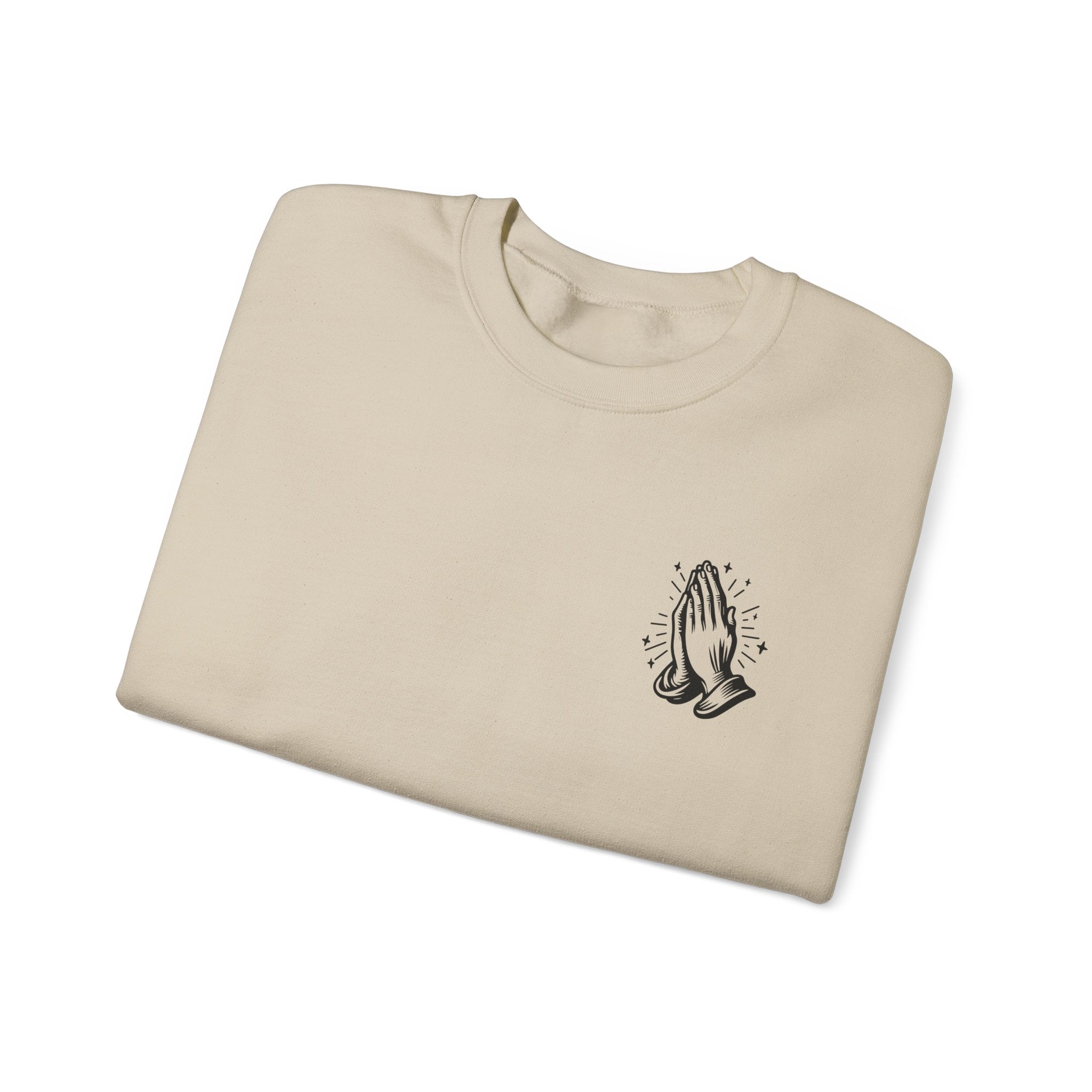 Virgin Mary Prayer Crewneck Sweatshirt — Religious Graphic Sweater