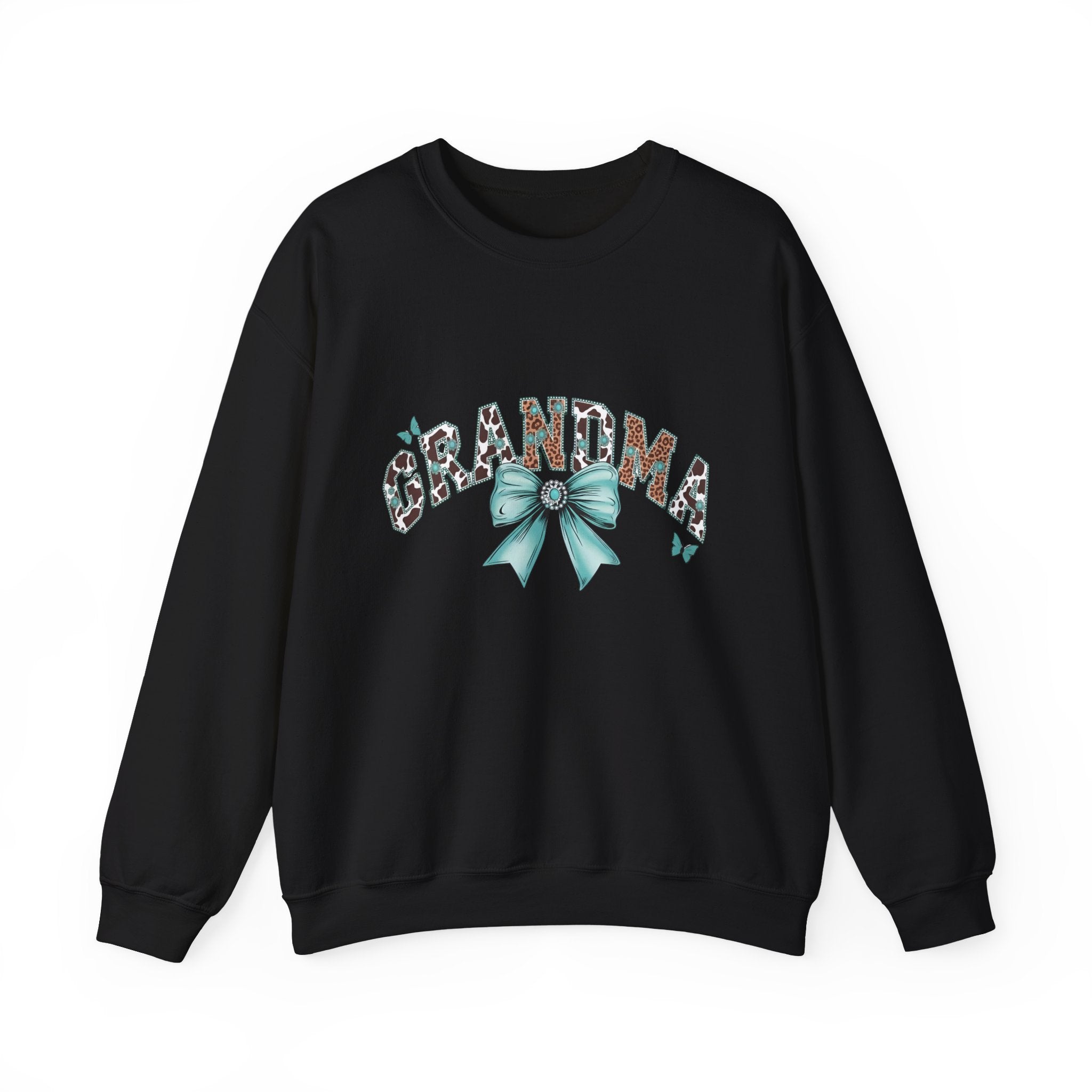 Grandma Teal Bow Sweatshirt