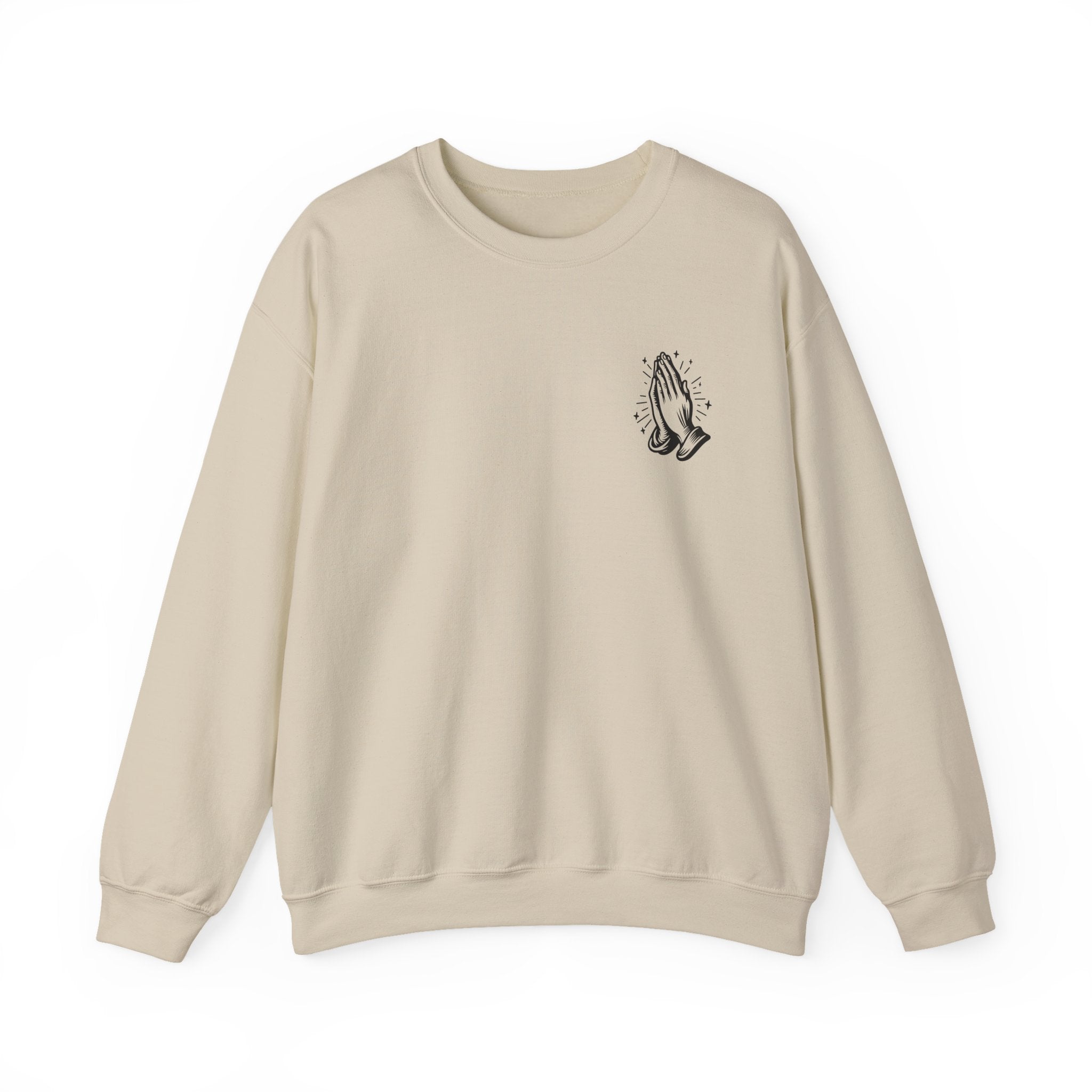 Virgin Mary Prayer Crewneck Sweatshirt — Religious Graphic Sweater