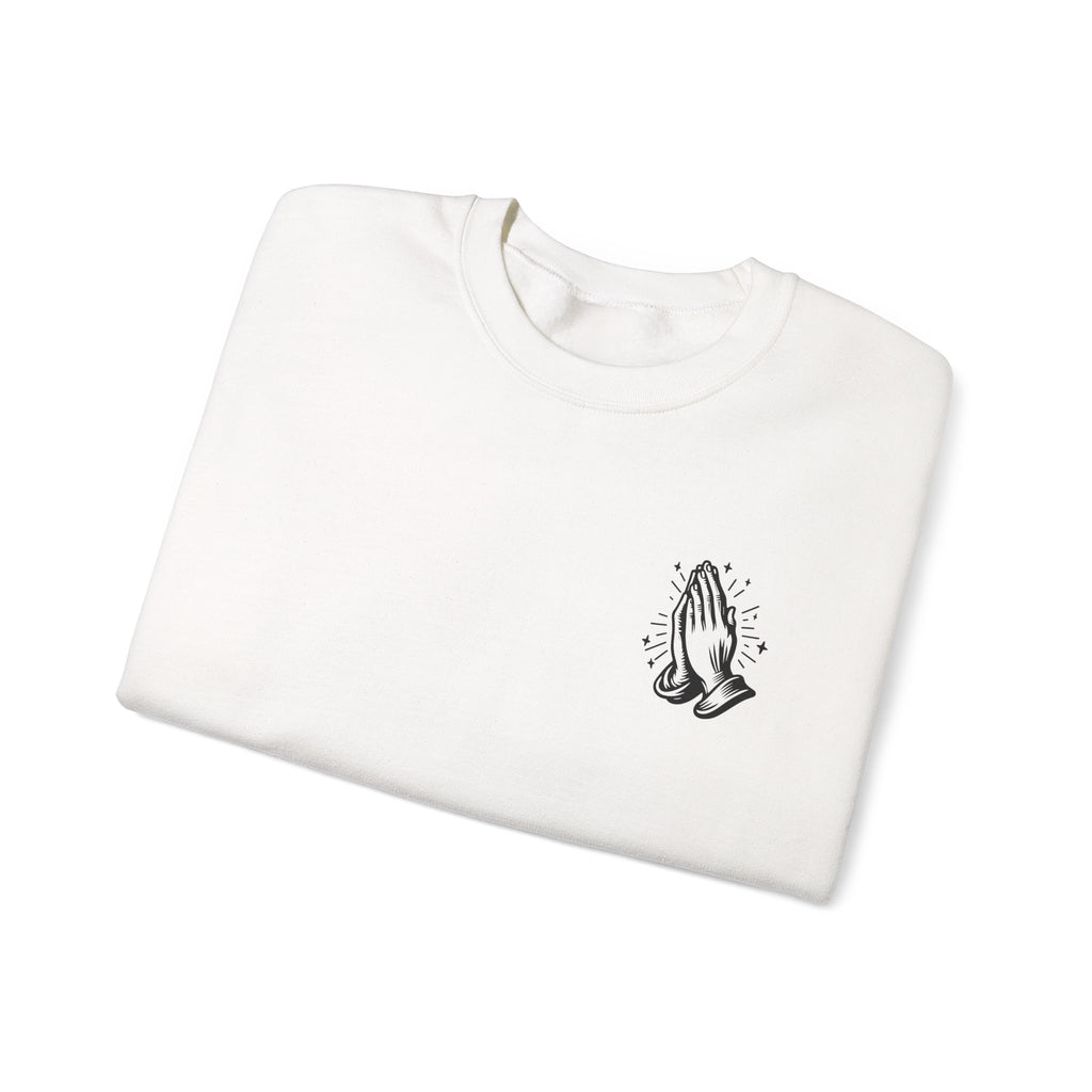 Virgin Mary Prayer Crewneck Sweatshirt — Religious Graphic Sweater