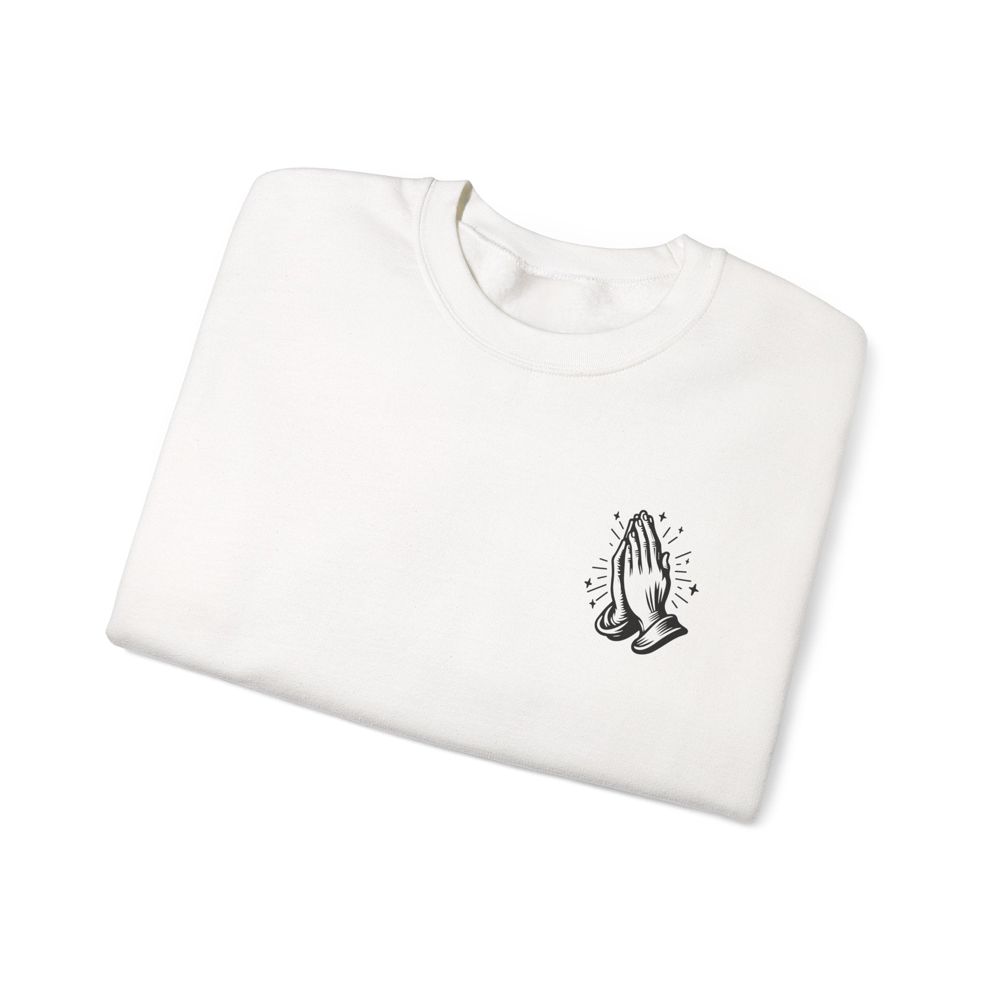 Virgin Mary Prayer Crewneck Sweatshirt — Religious Graphic Sweater