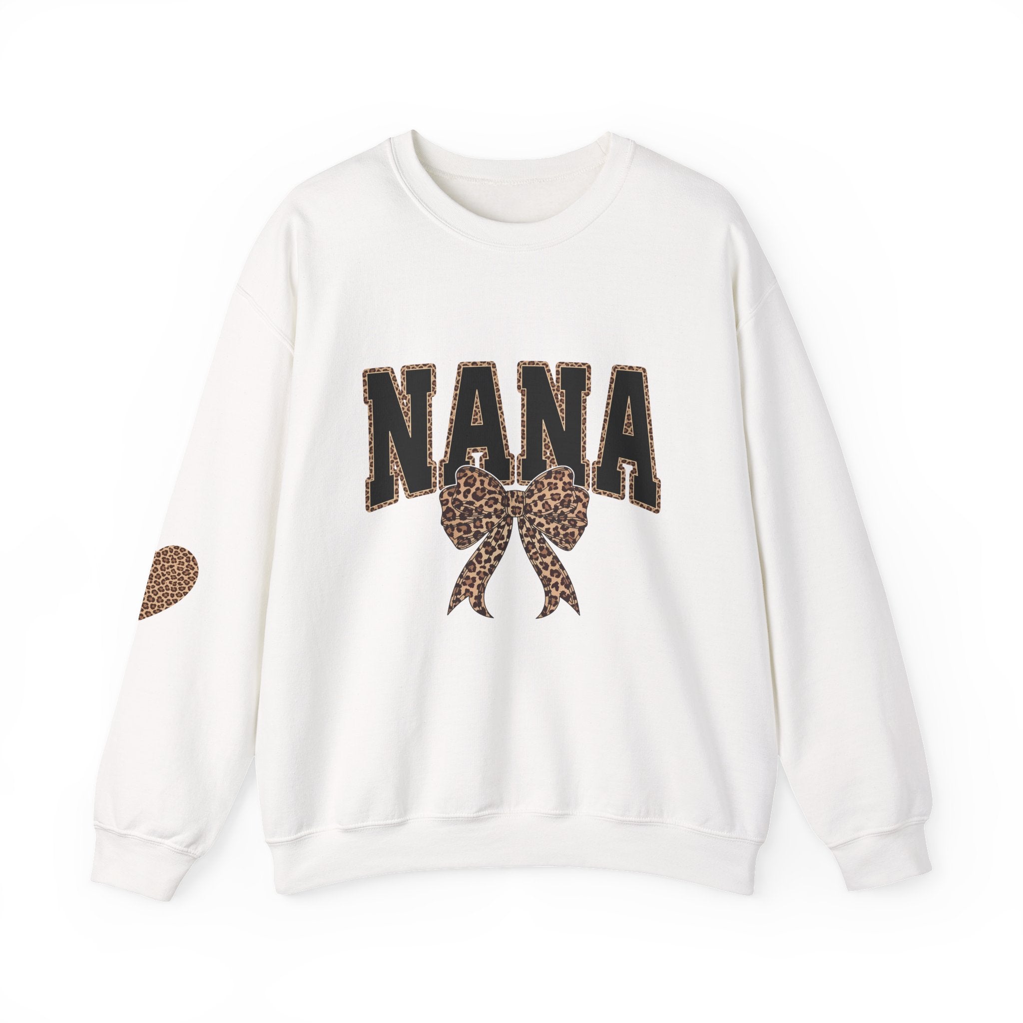 Nana Leopard Bow Crewneck Sweatshirt