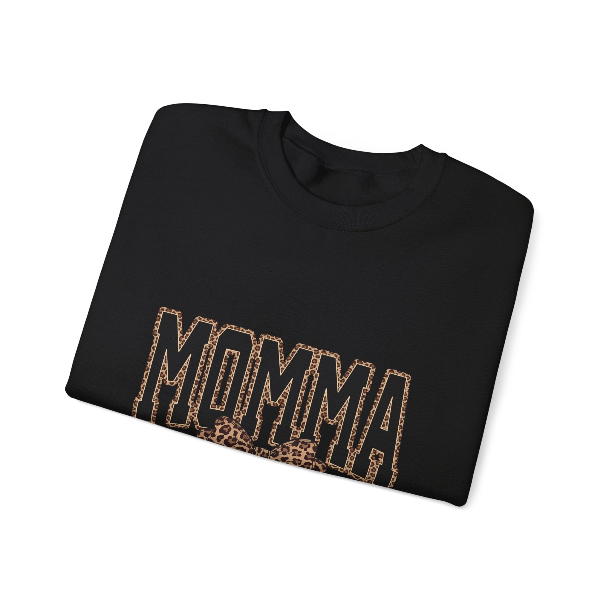 Momma Leopard Bow Crewneck Sweatshirt