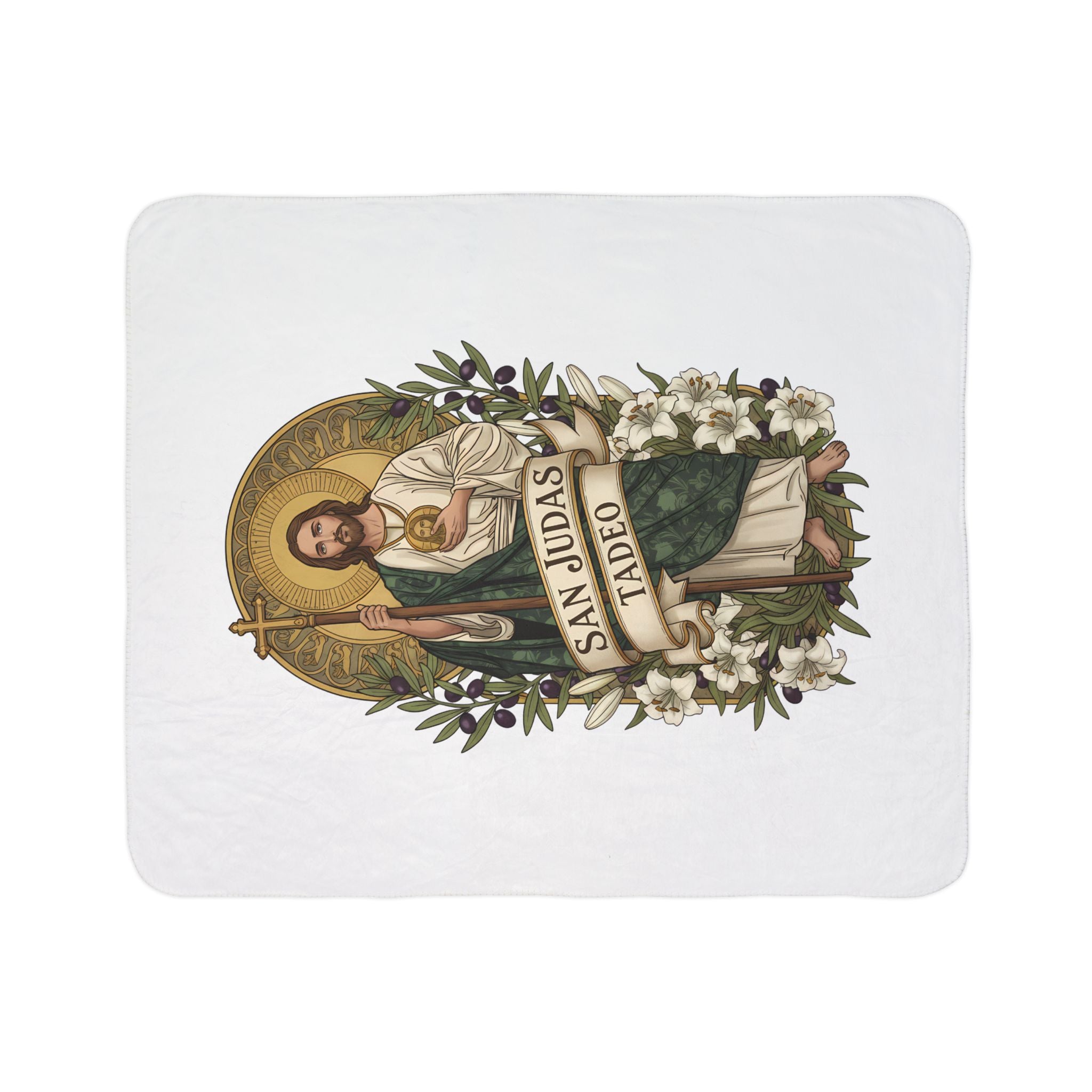 Saint Judas Fleece Sherpa Blanket