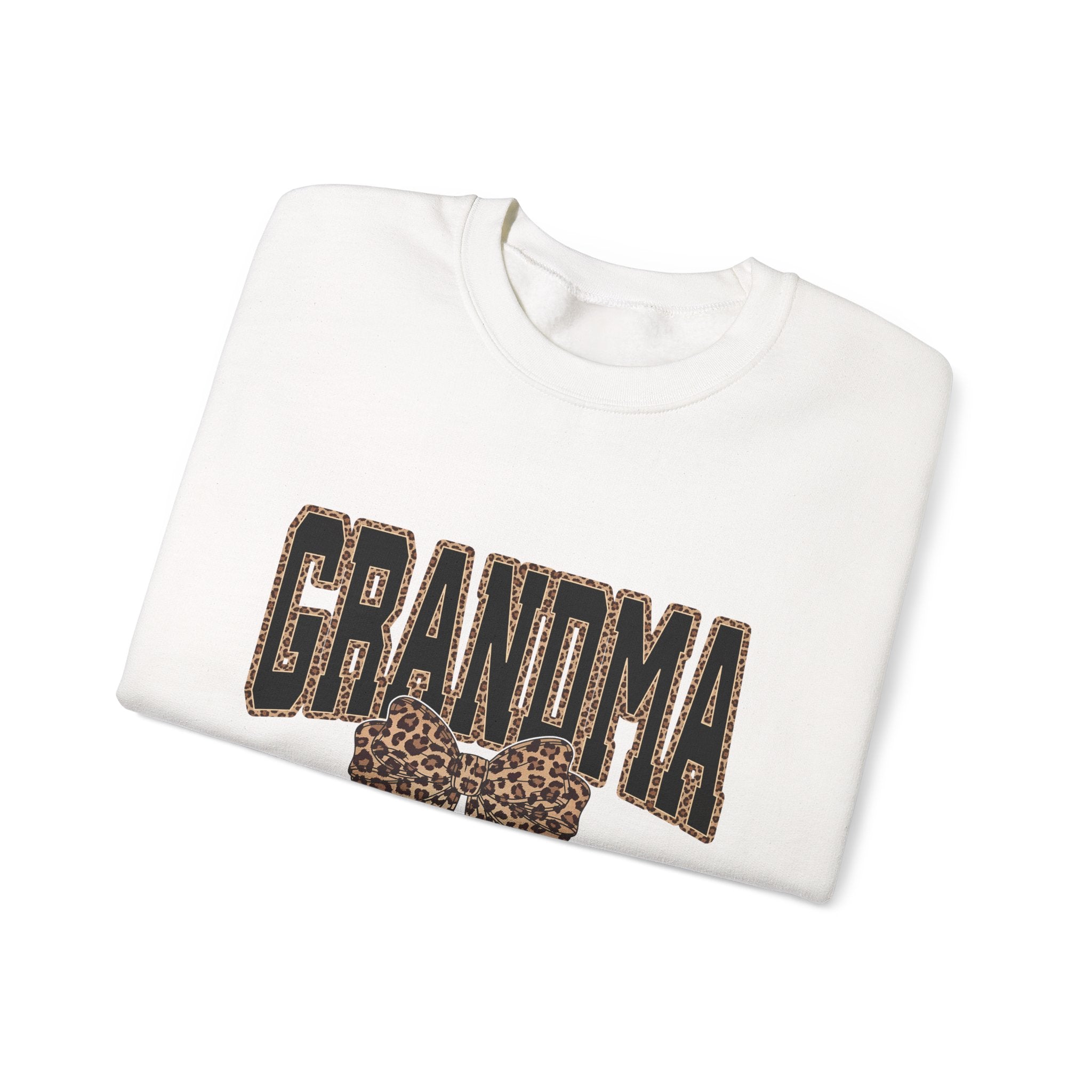 Grandma Leopard Bow Crewneck Sweatshirt