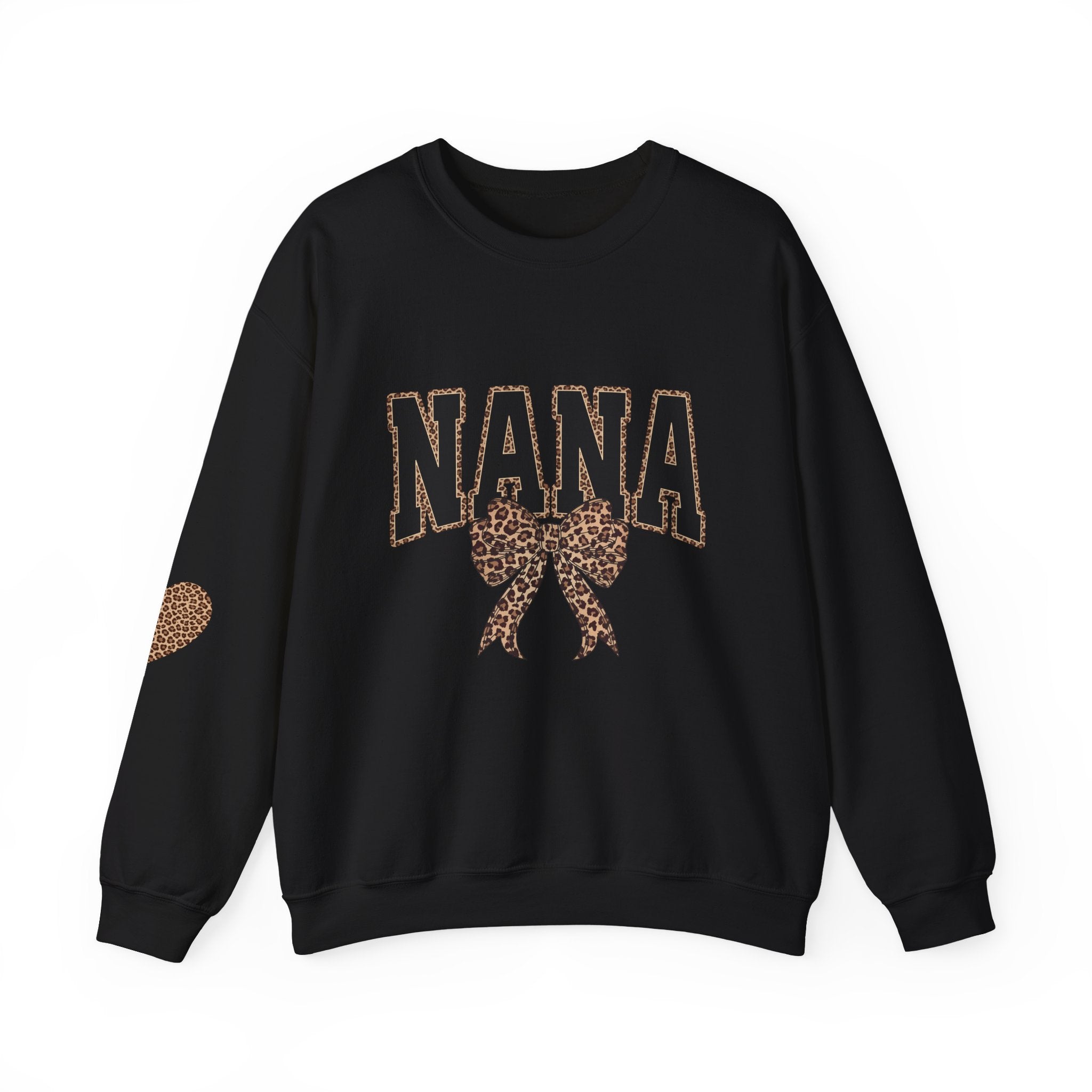 Nana Leopard Bow Crewneck Sweatshirt