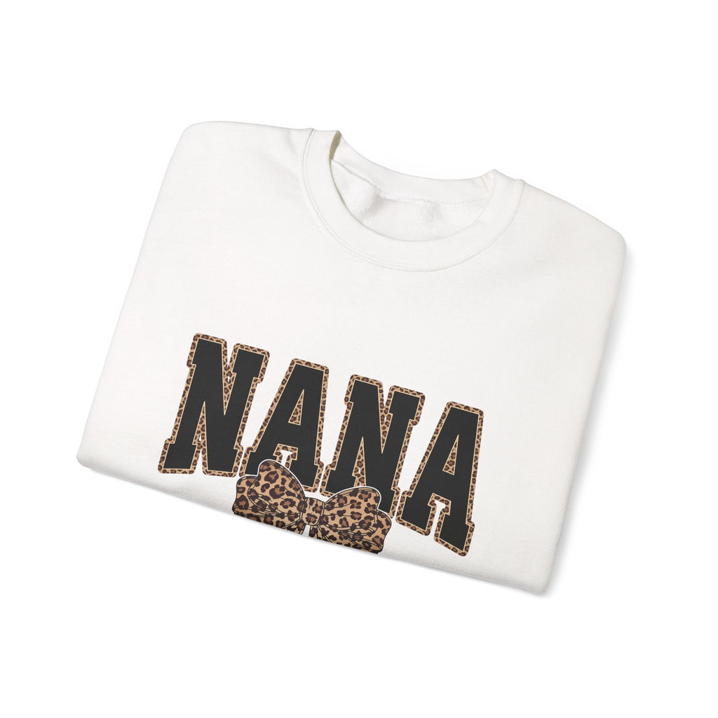 Nana Leopard Bow Crewneck Sweatshirt